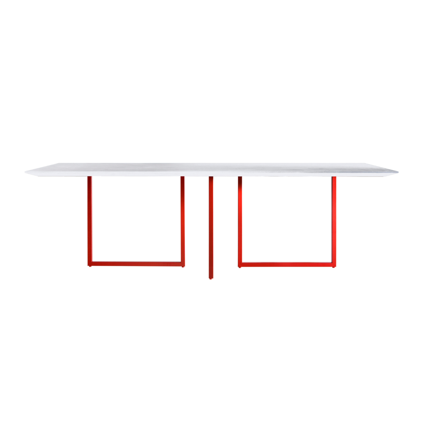 Stůl GAZELLE bílá deska s červeným podstavcem