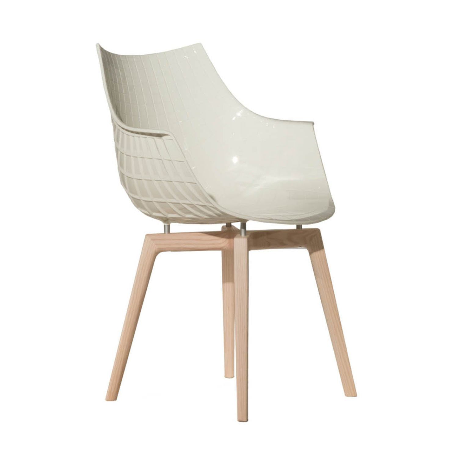 White Meridiana chair with ash base