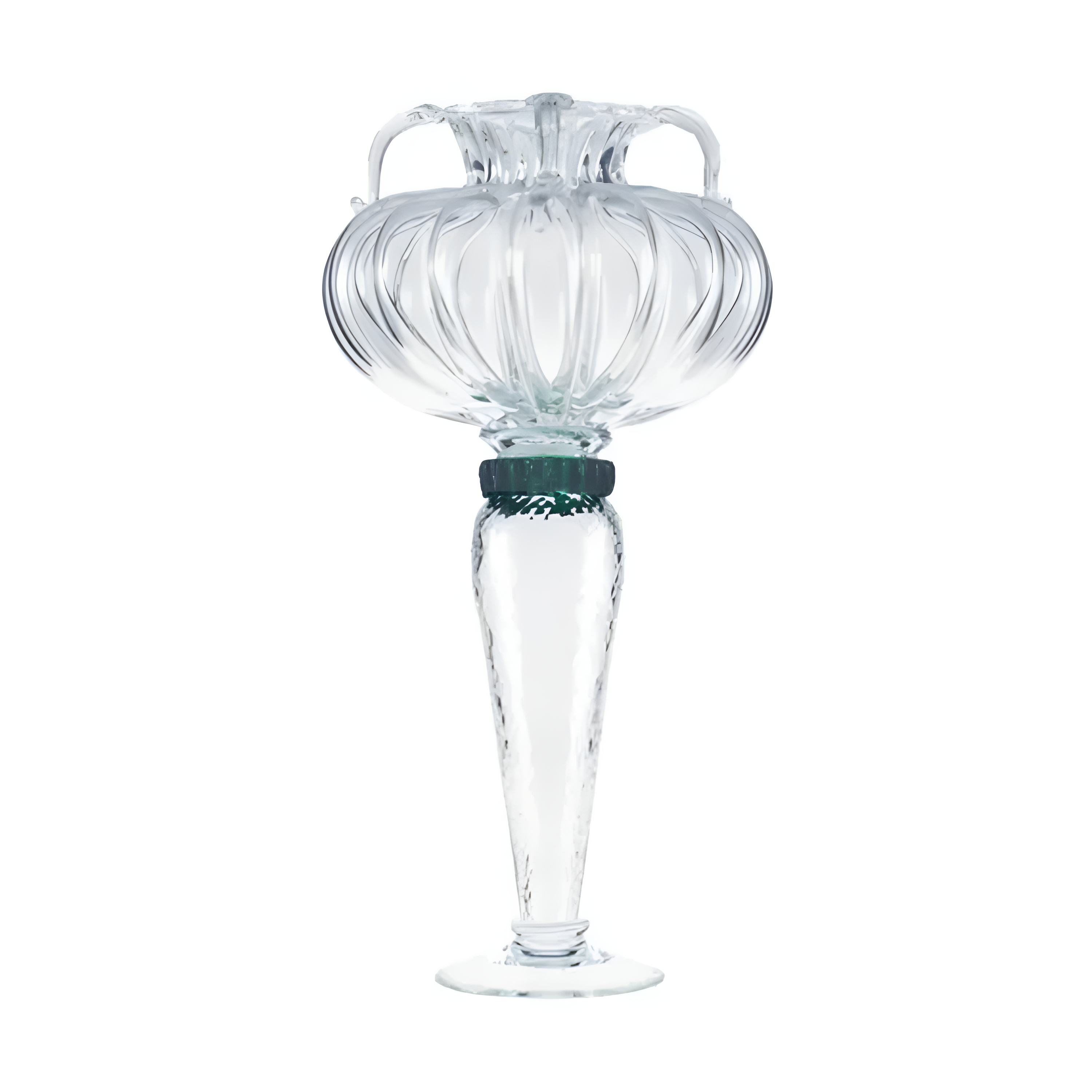 Váza HERA průhledné sklo se zelenou
