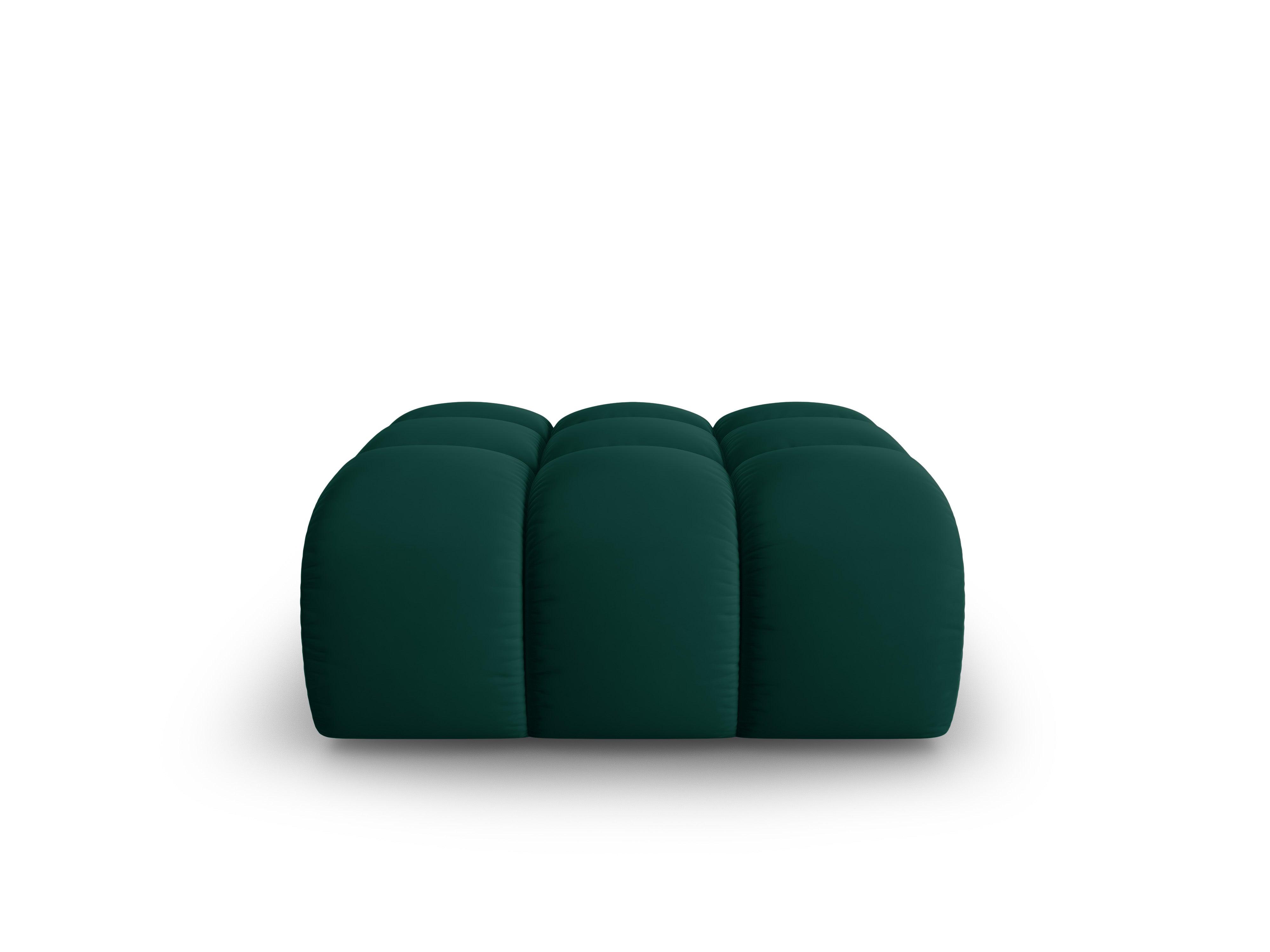 Puf aksamitny HALLEY butelkowa zieleń Windsor & Co Eye on Design