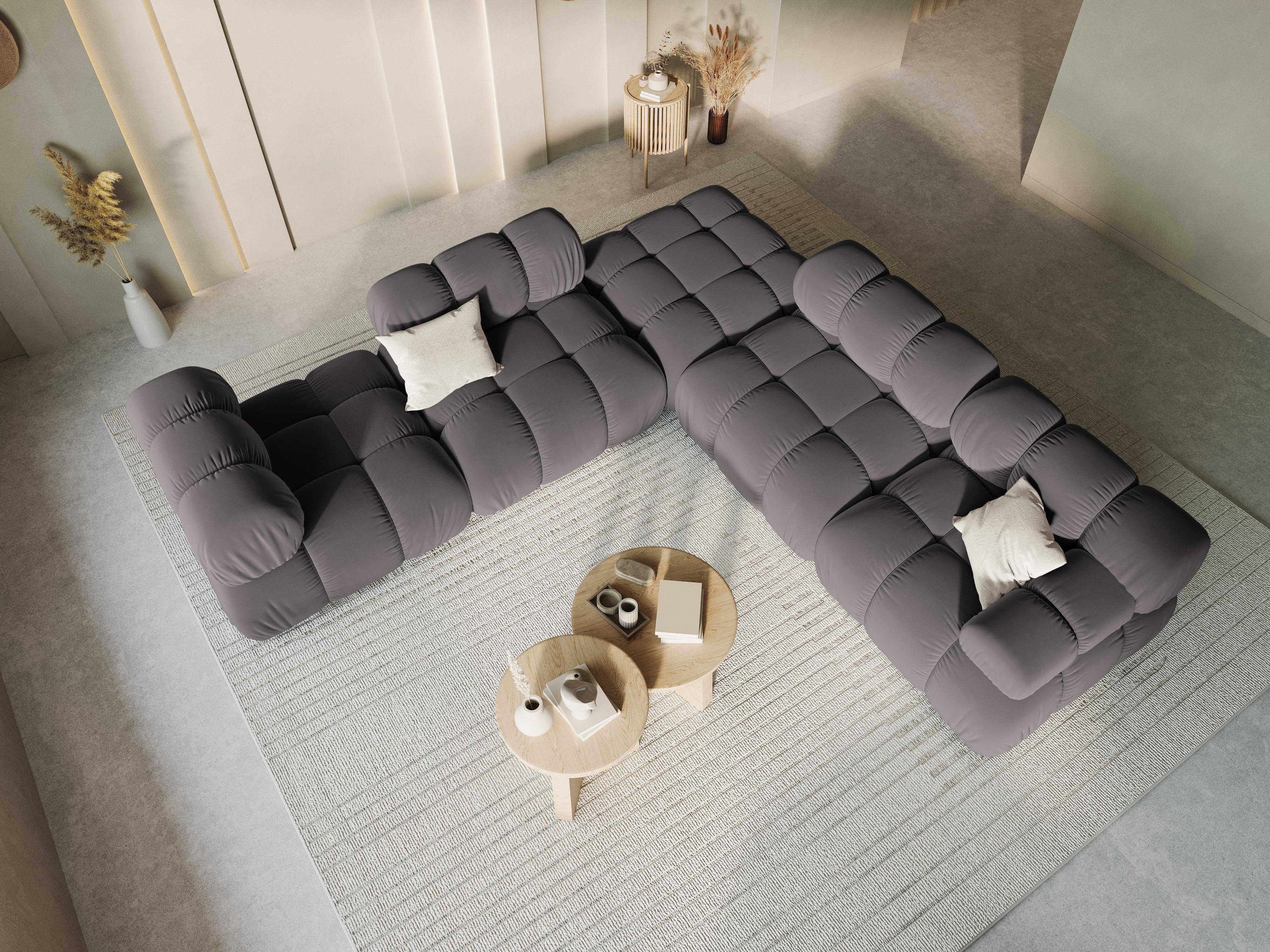Puf / moduł aksamitny TROPEA ciemnoszary Milo Casa Eye on Design