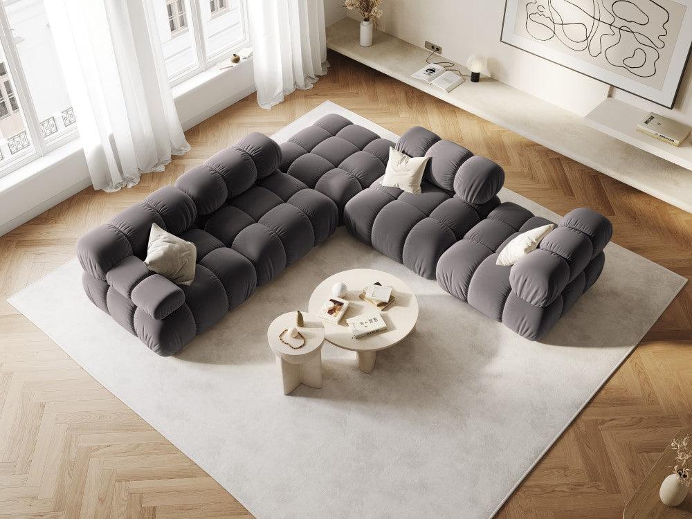 Puf / moduł aksamitny TROPEA ciemnoszary Milo Casa Eye on Design