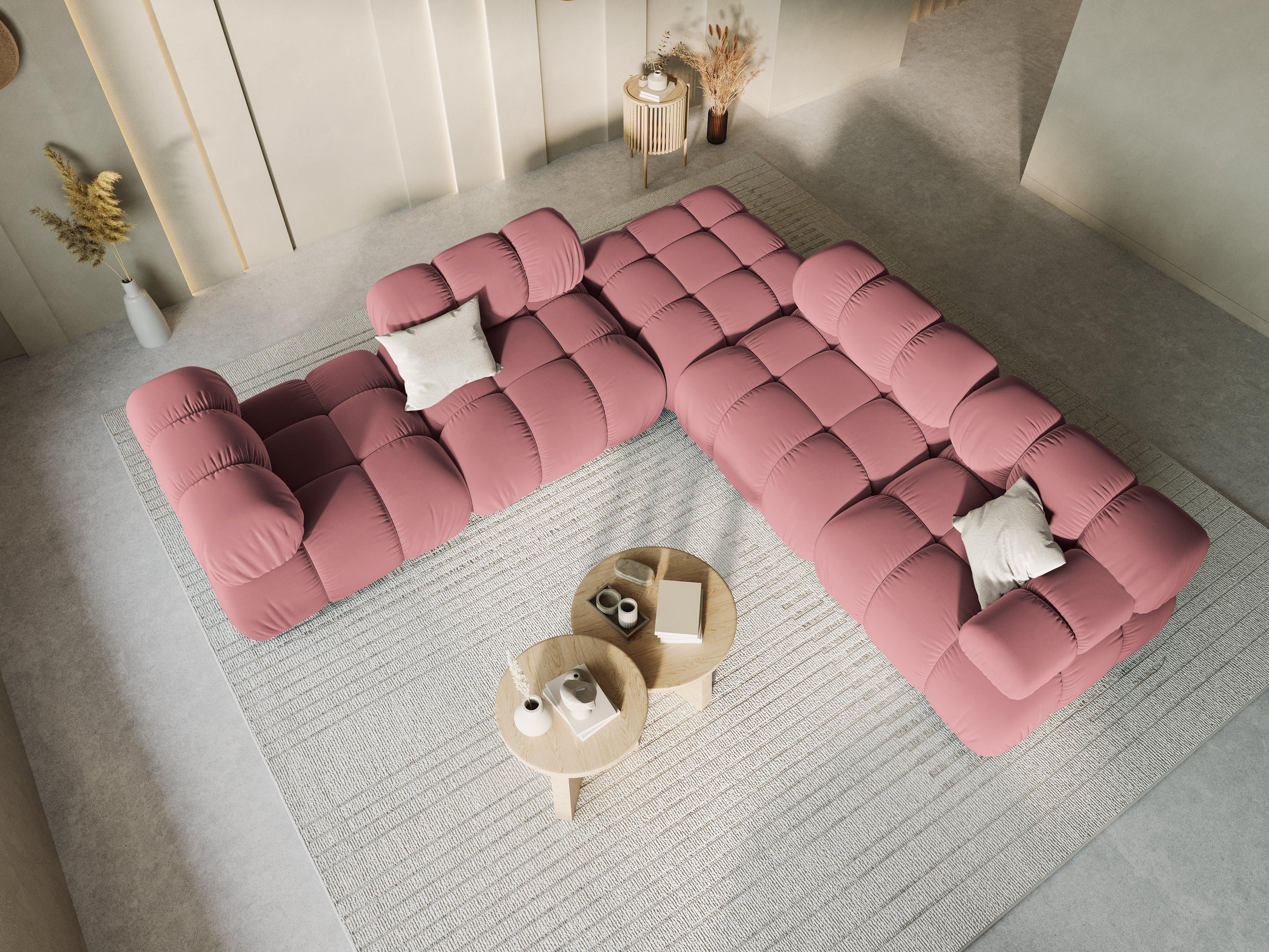 Puf / moduł aksamitny TROPEA różowy Milo Casa Eye on Design