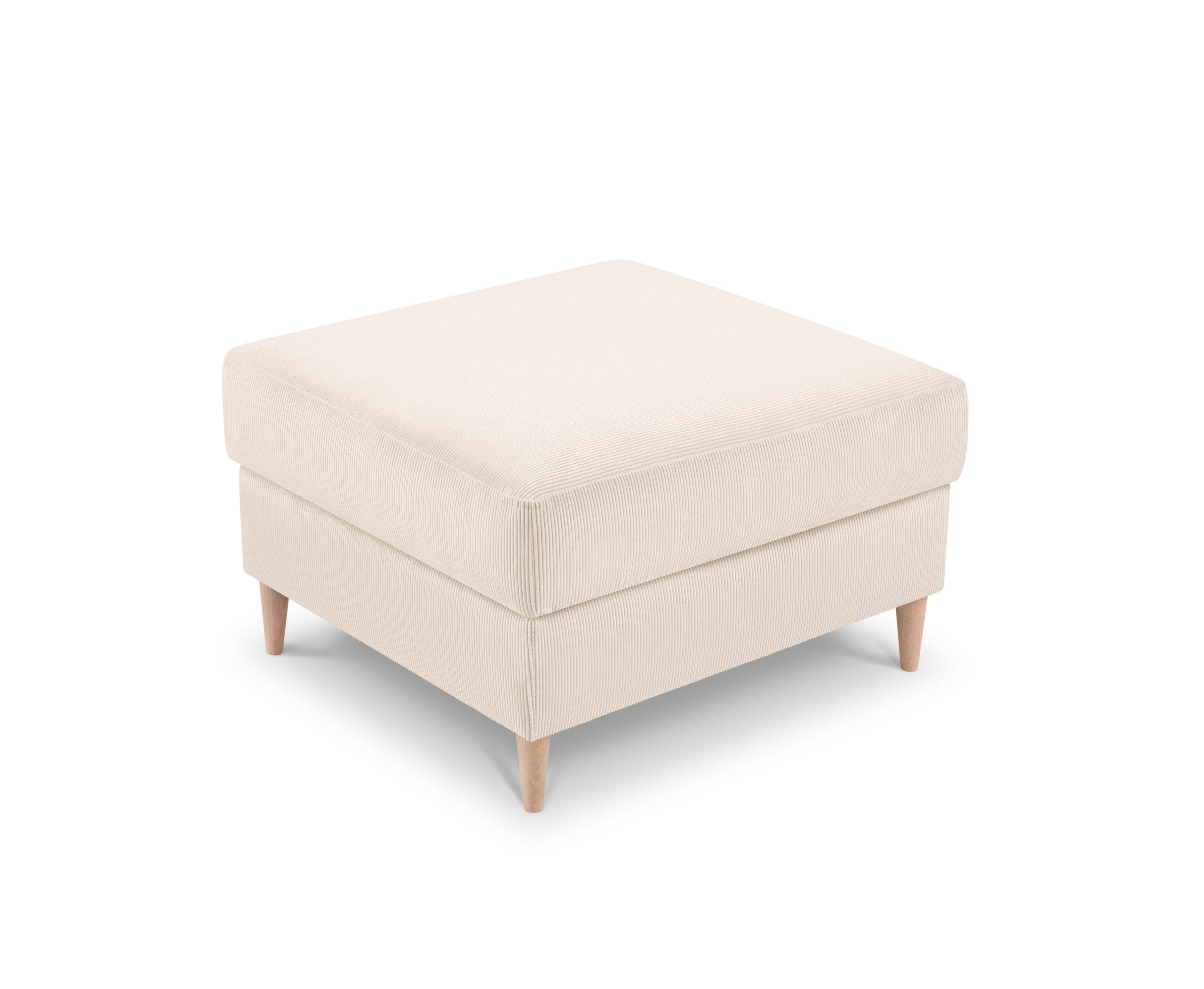 Puf sztruksowy ROSE beżowy Mazzini Sofas Eye on Design