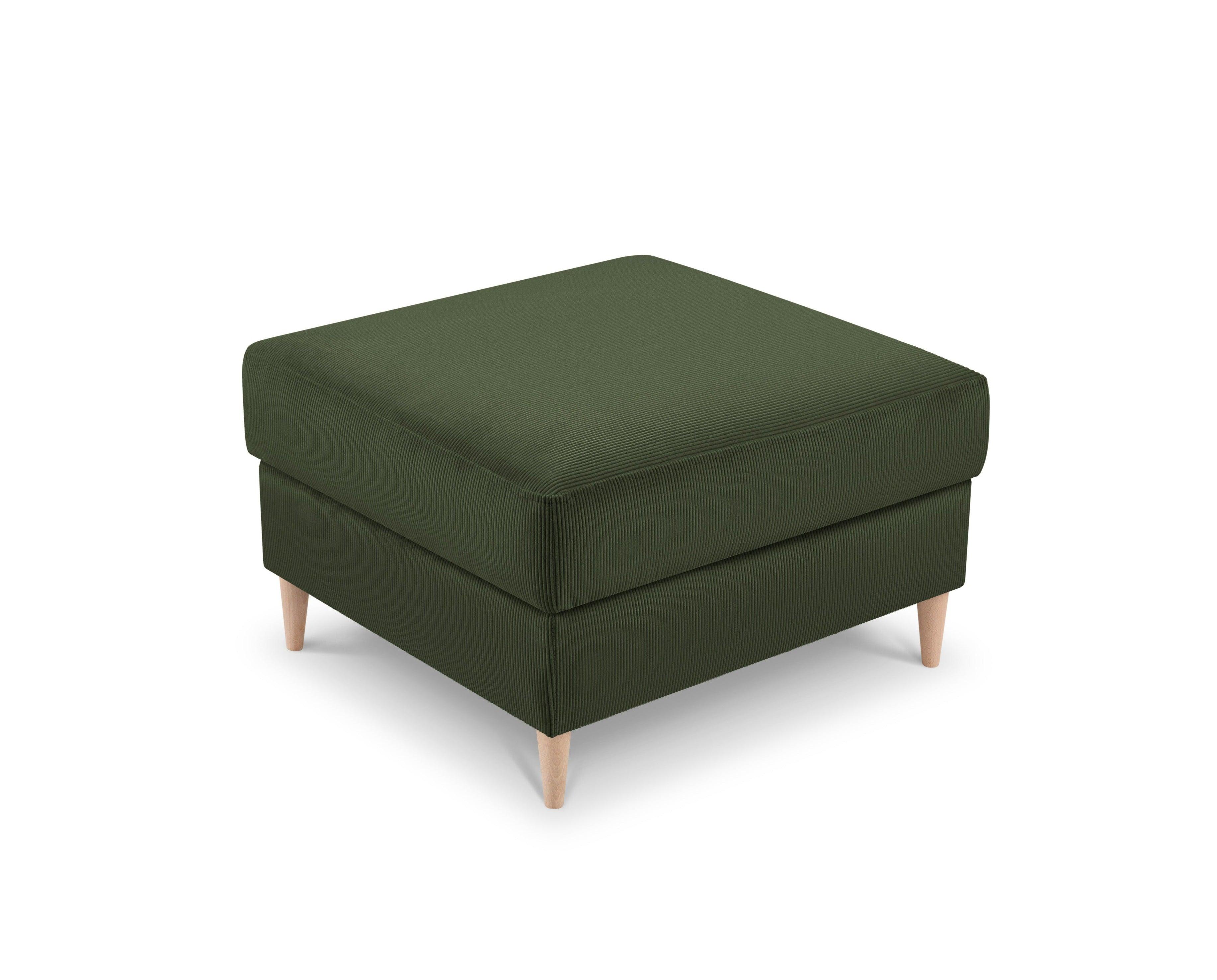 Puf sztruksowy ROSE butelkowa zieleń Mazzini Sofas Eye on Design