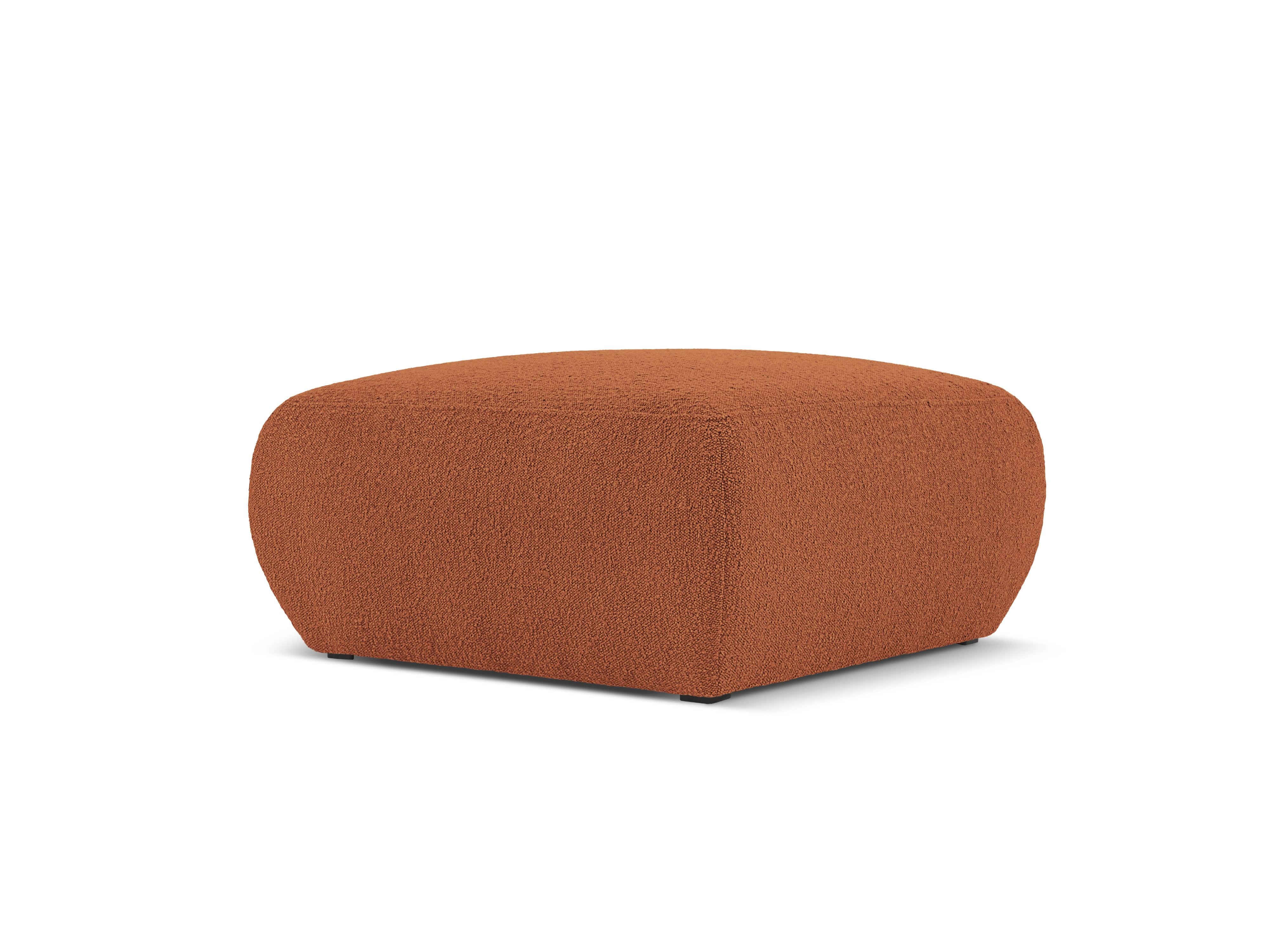 Puf w tkaninie boucle LOLA brązowy Windsor & Co Eye on Design