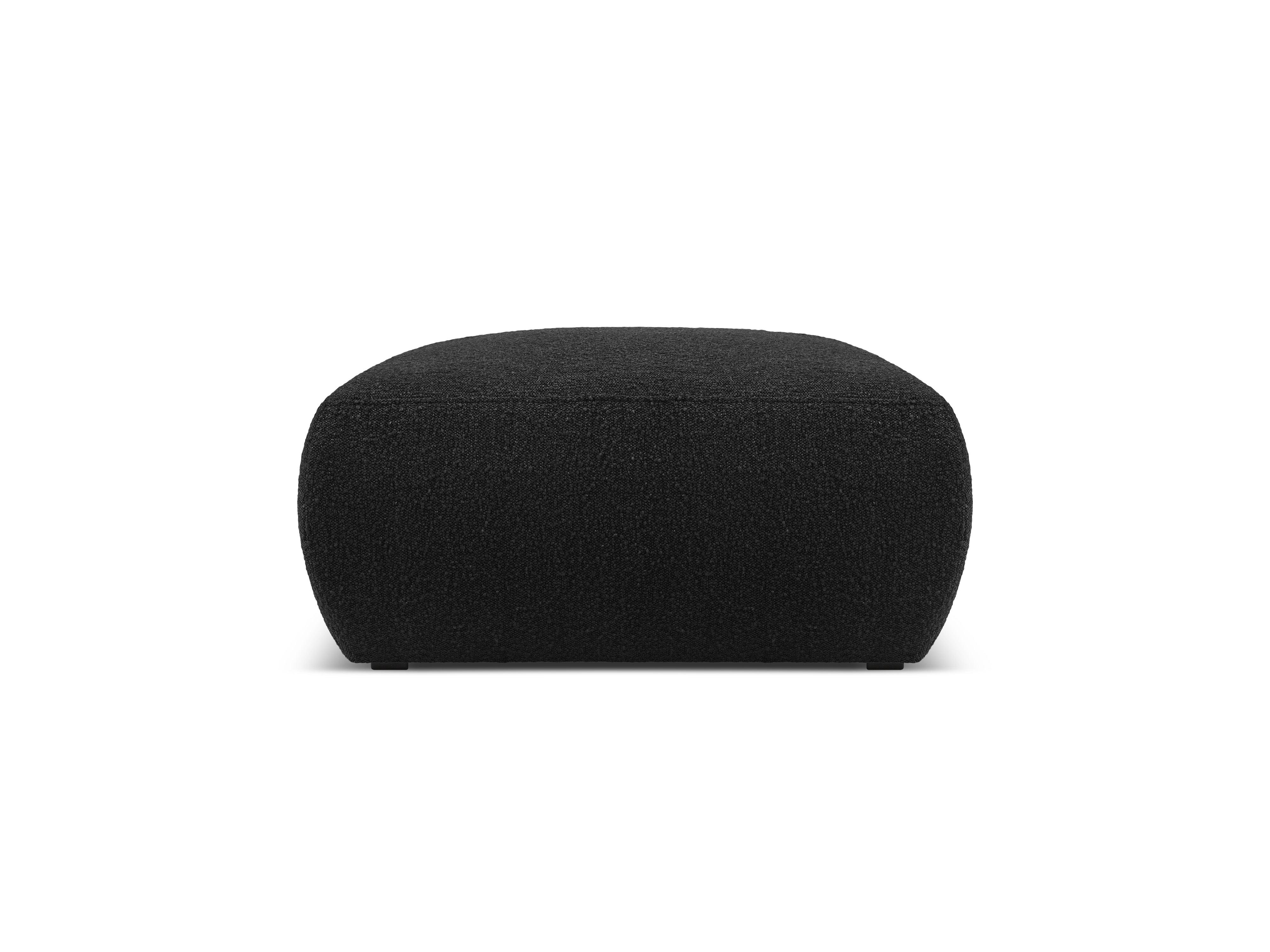 Puf w tkaninie boucle LOLA czarny Windsor & Co Eye on Design