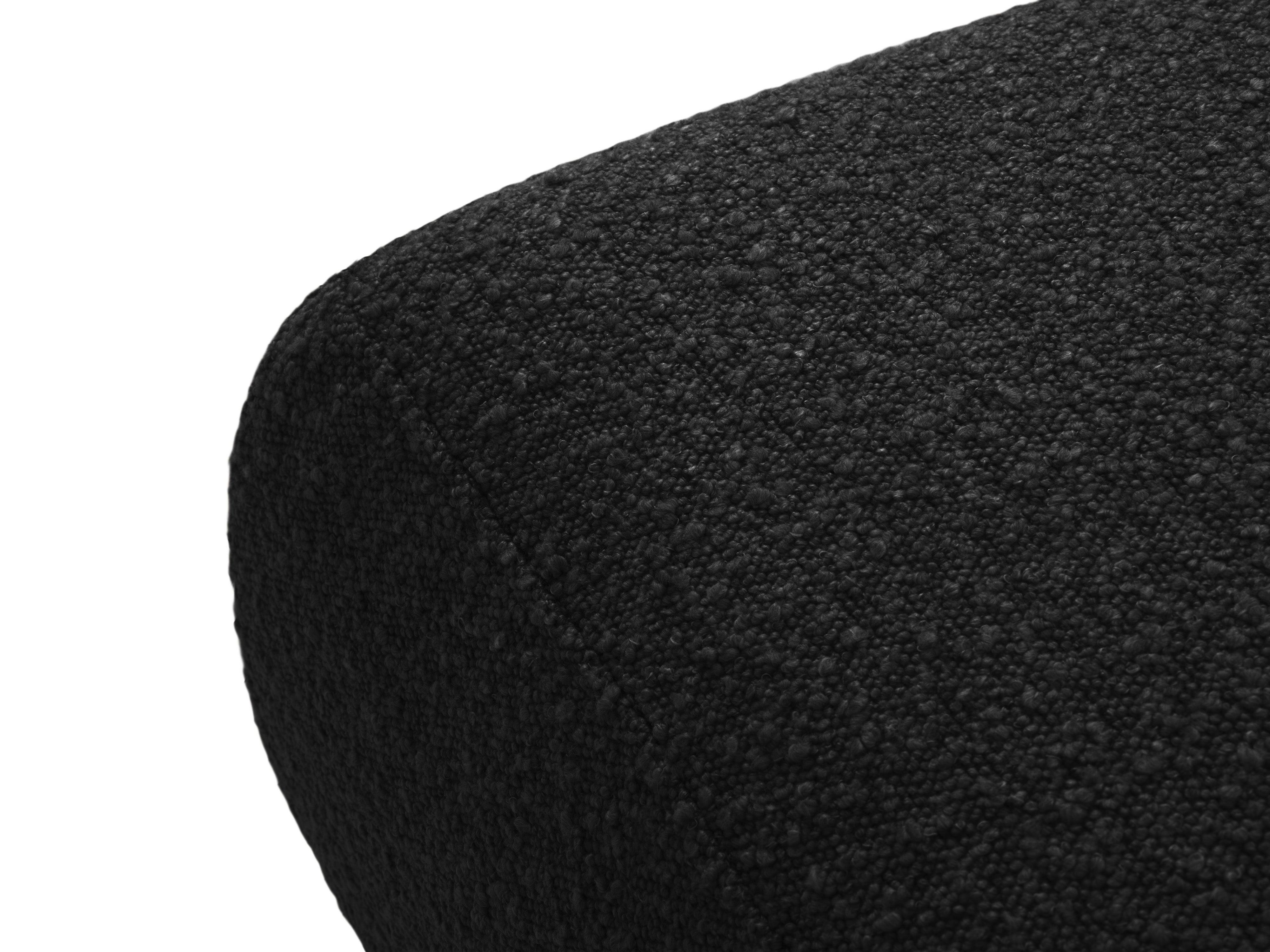 Puf w tkaninie boucle LOLA czarny Windsor & Co Eye on Design