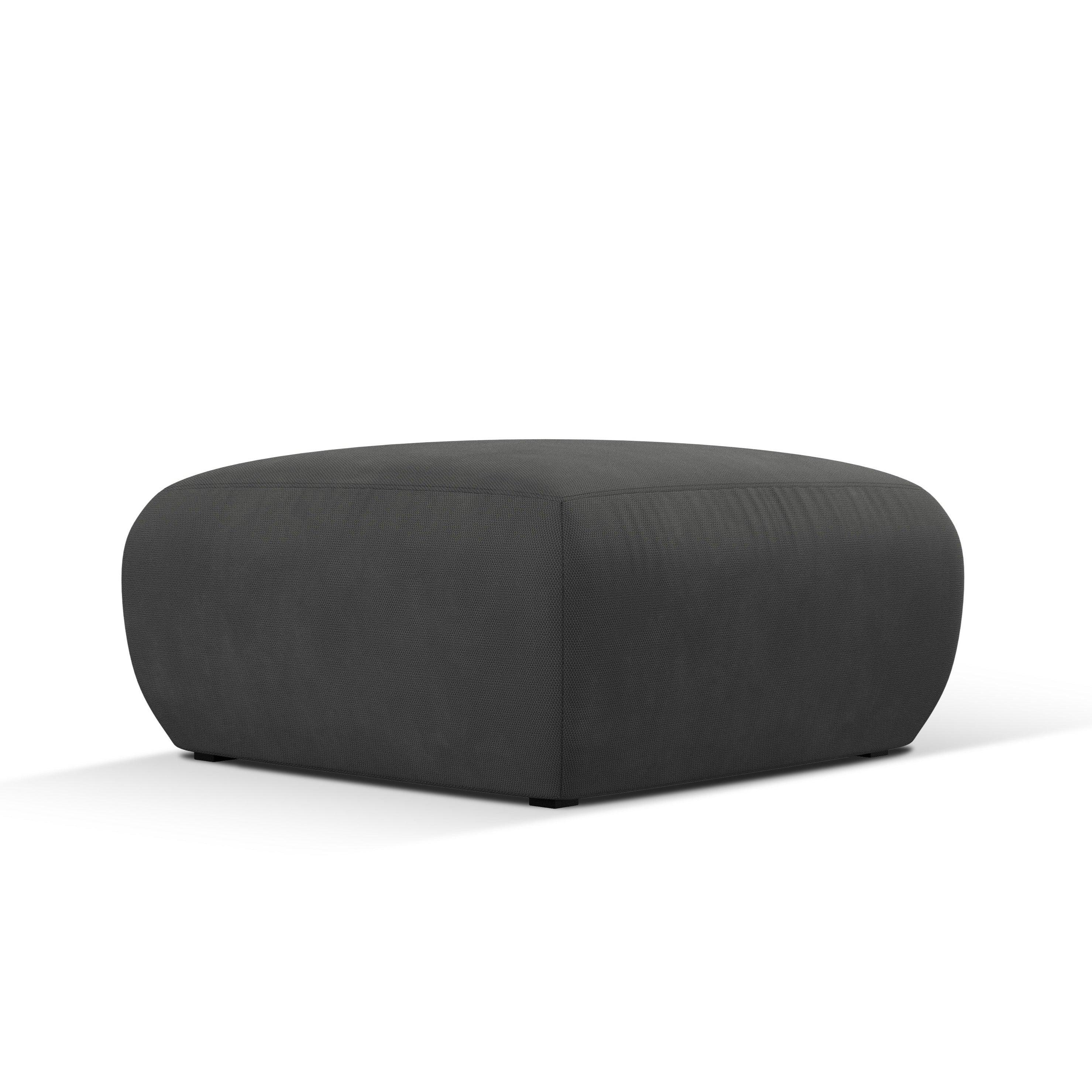 Puf w tkaninie chenillowej LOLA ciemnoszary Windsor & Co Eye on Design