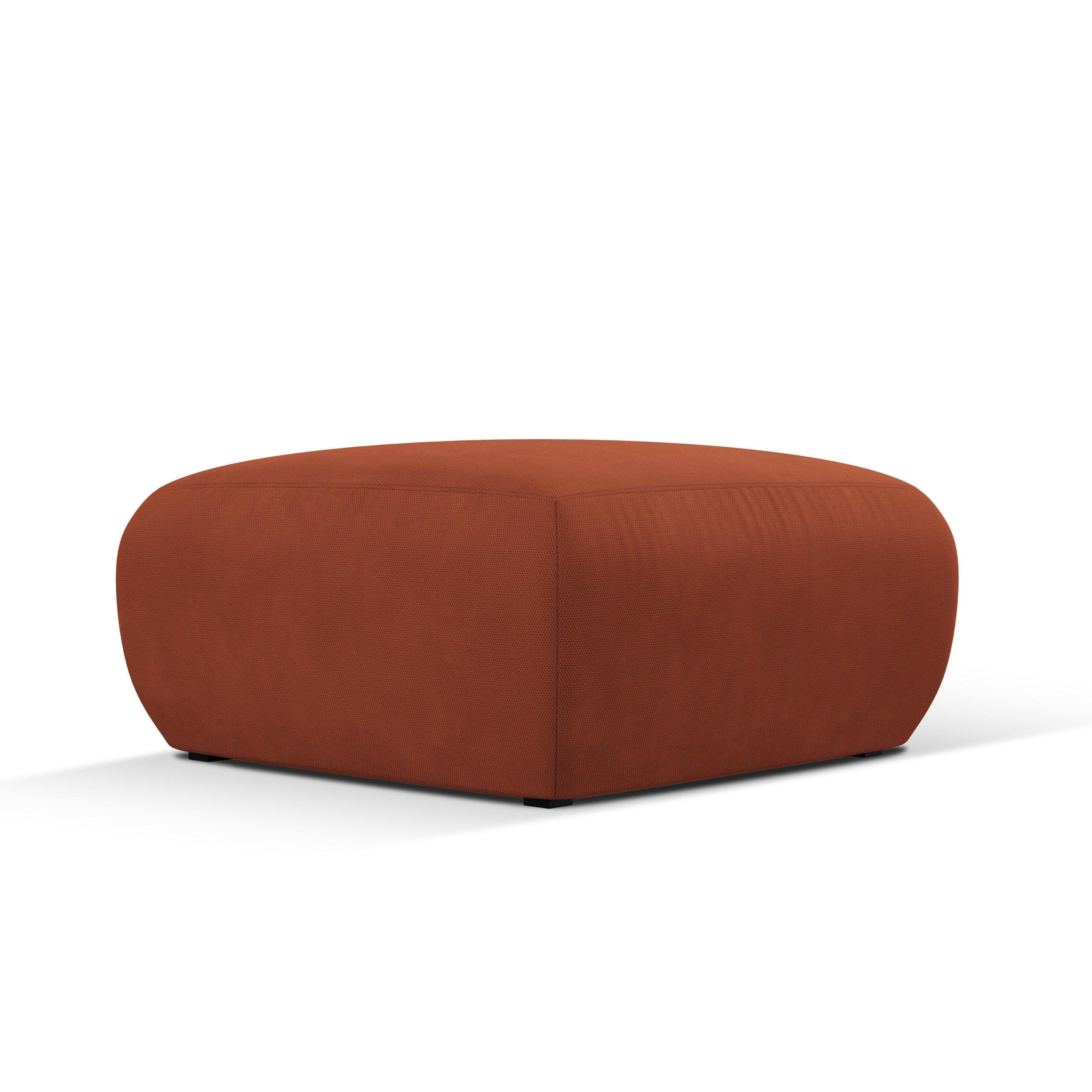 Puf w tkaninie chenillowej LOLA pomarańczowy Windsor & Co Eye on Design