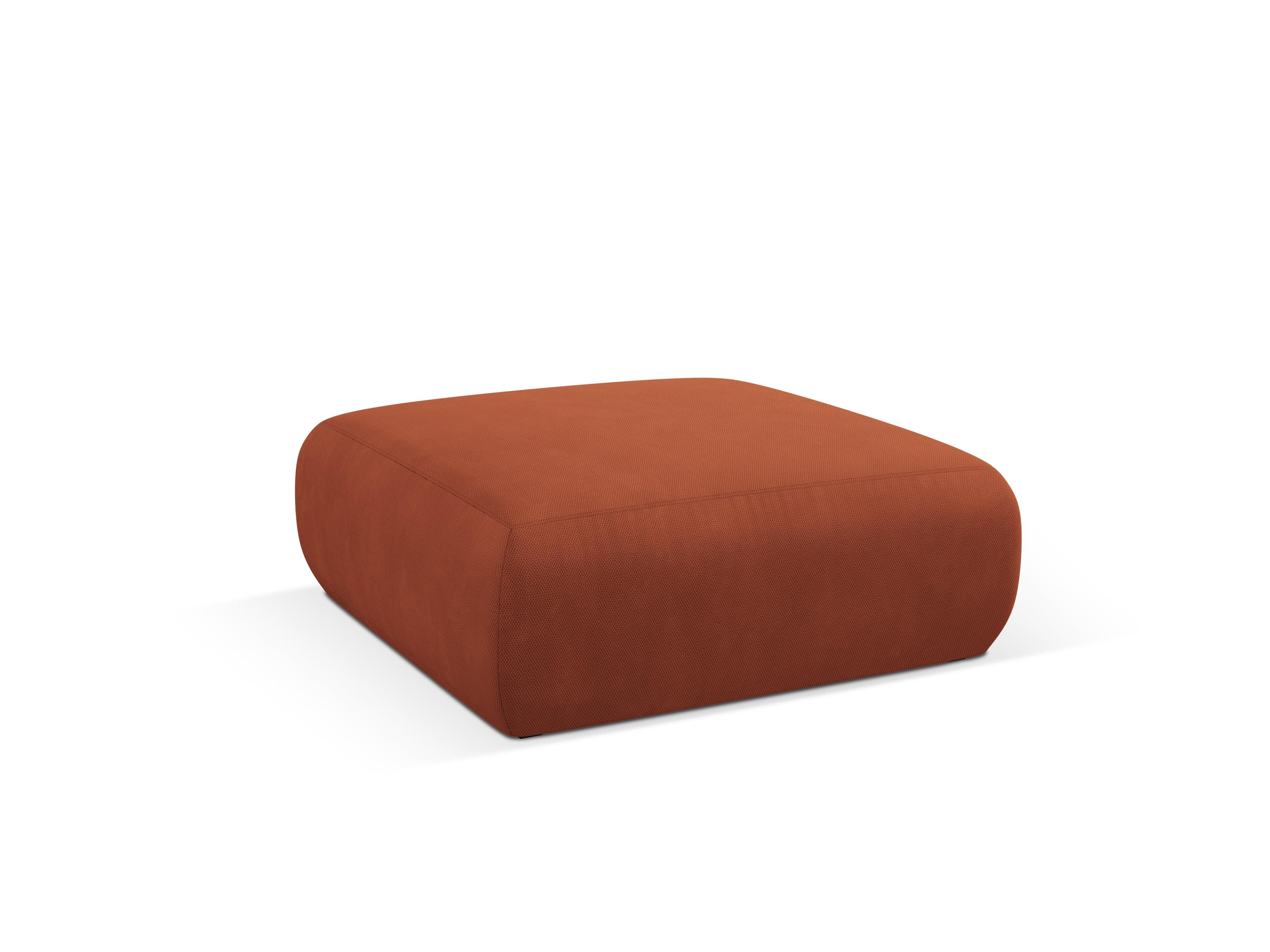 Puf w tkaninie chenillowej XL LOLA pomarańczowy Windsor & Co Eye on Design