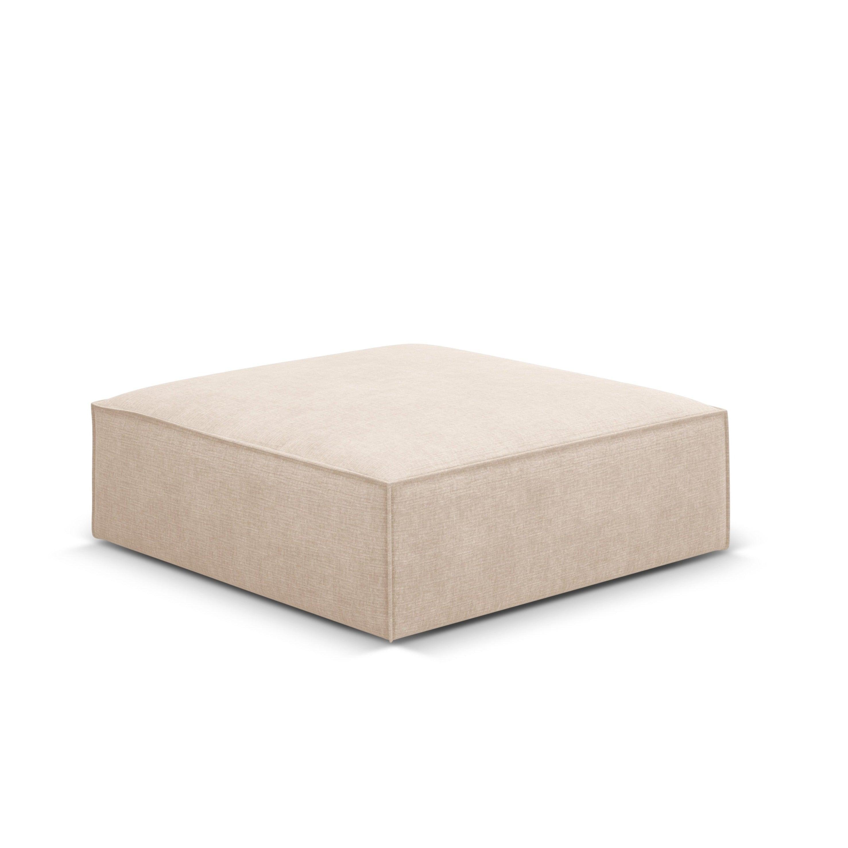 Puf w tkaninie szenilowej VANDA beżowy Mazzini Sofas Eye on Design