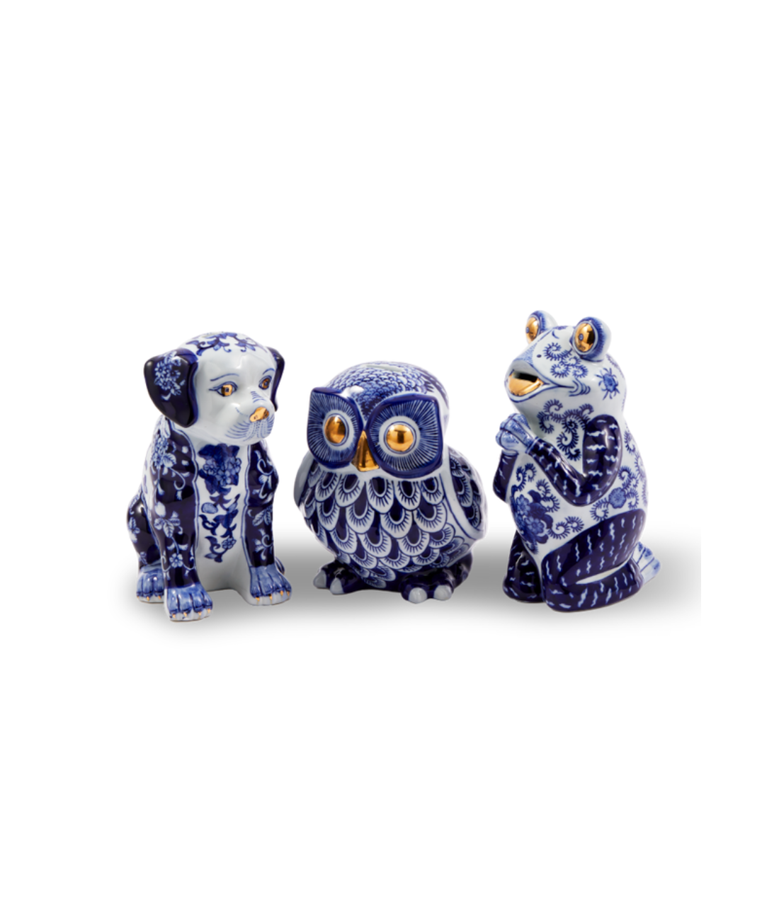 Skarbonka SOVIČKA tmavě modrá porcelán