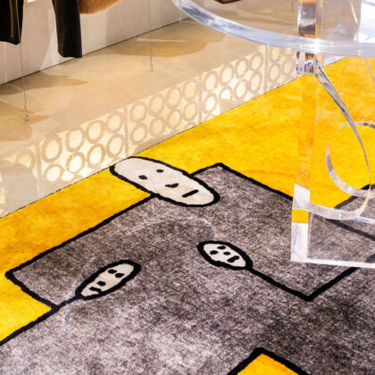 Reversible Pillow DOG yellow