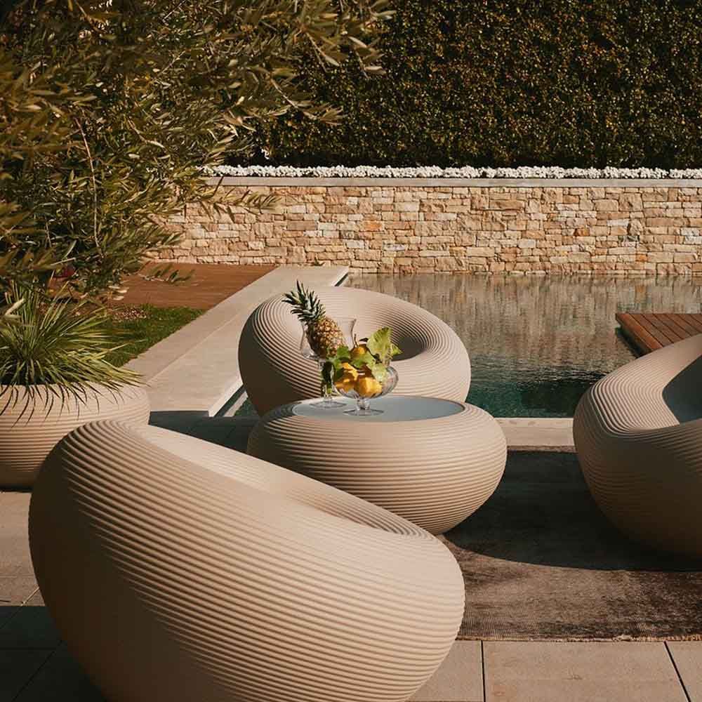 Zahradní konferenční stolek NAMI terakota