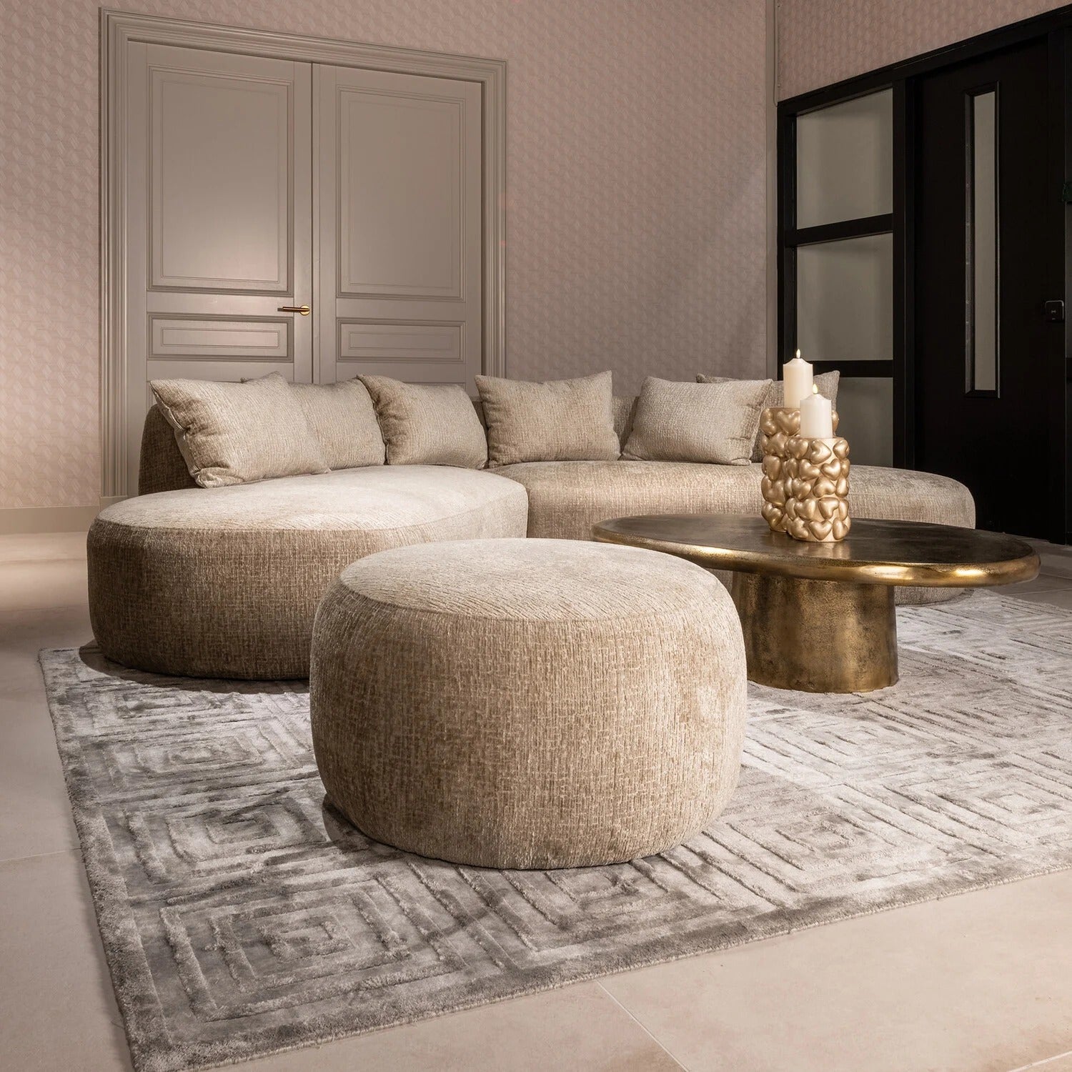 CASSIE Pouf Beige