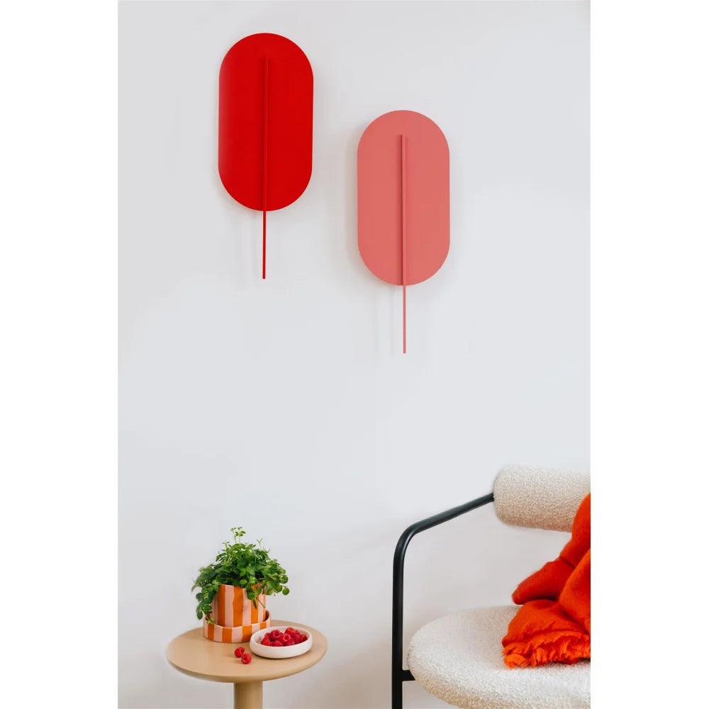 ROKKE wall lamp in red-orange