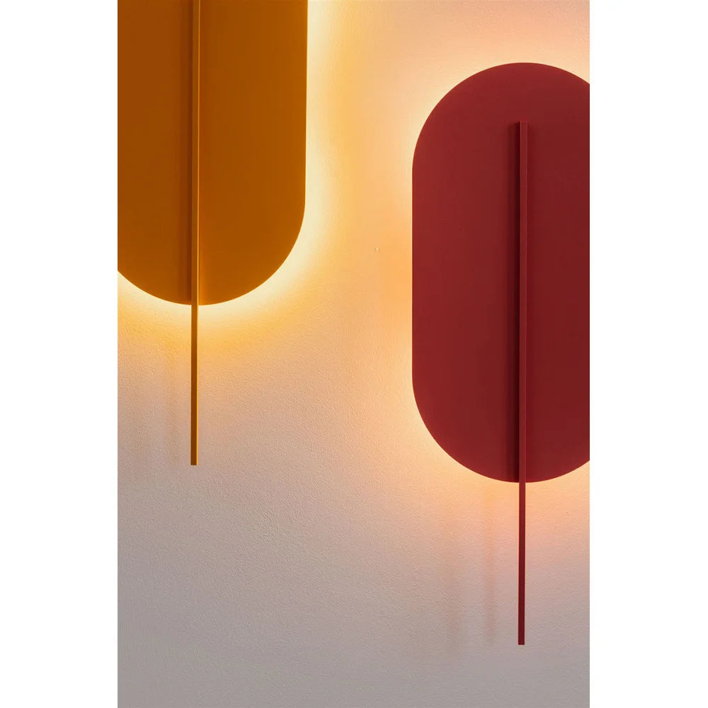 ROKKE wall lamp in red-orange