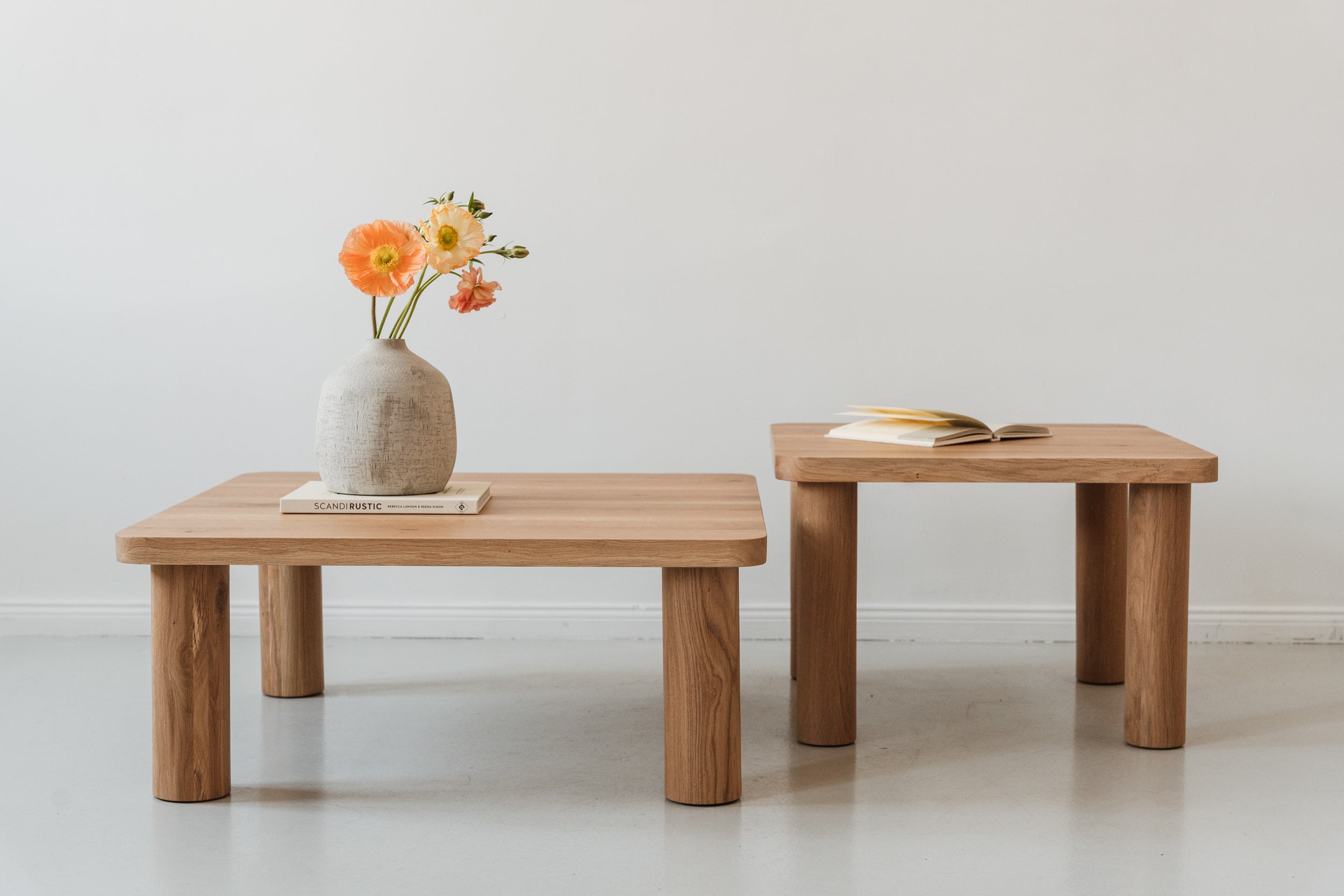 ROLLO Coffee Table Set Oak Wood