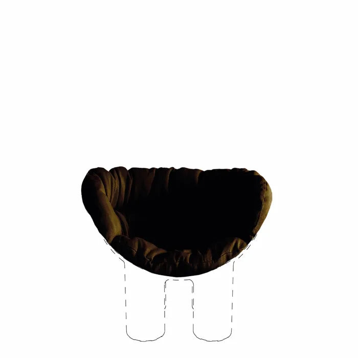 Křeslo ROLY POLY hnědé