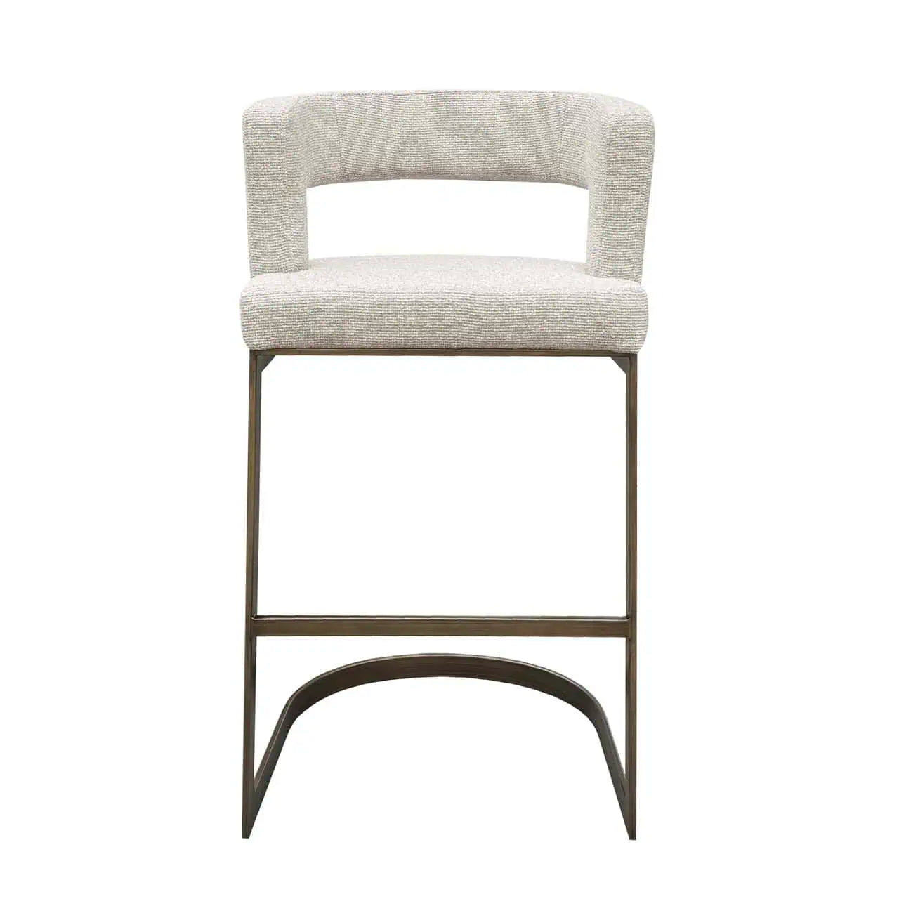 Barová židle ELLIS béžová s antickým zlatem