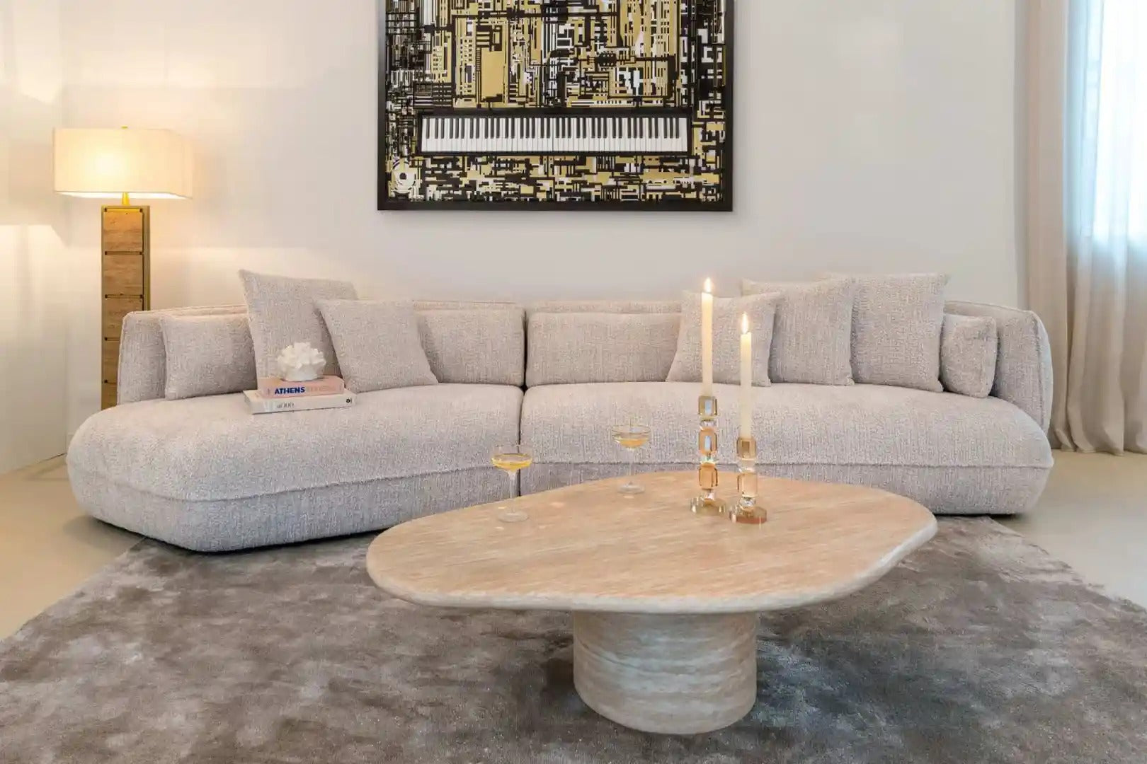 FICTUS beige coffee table