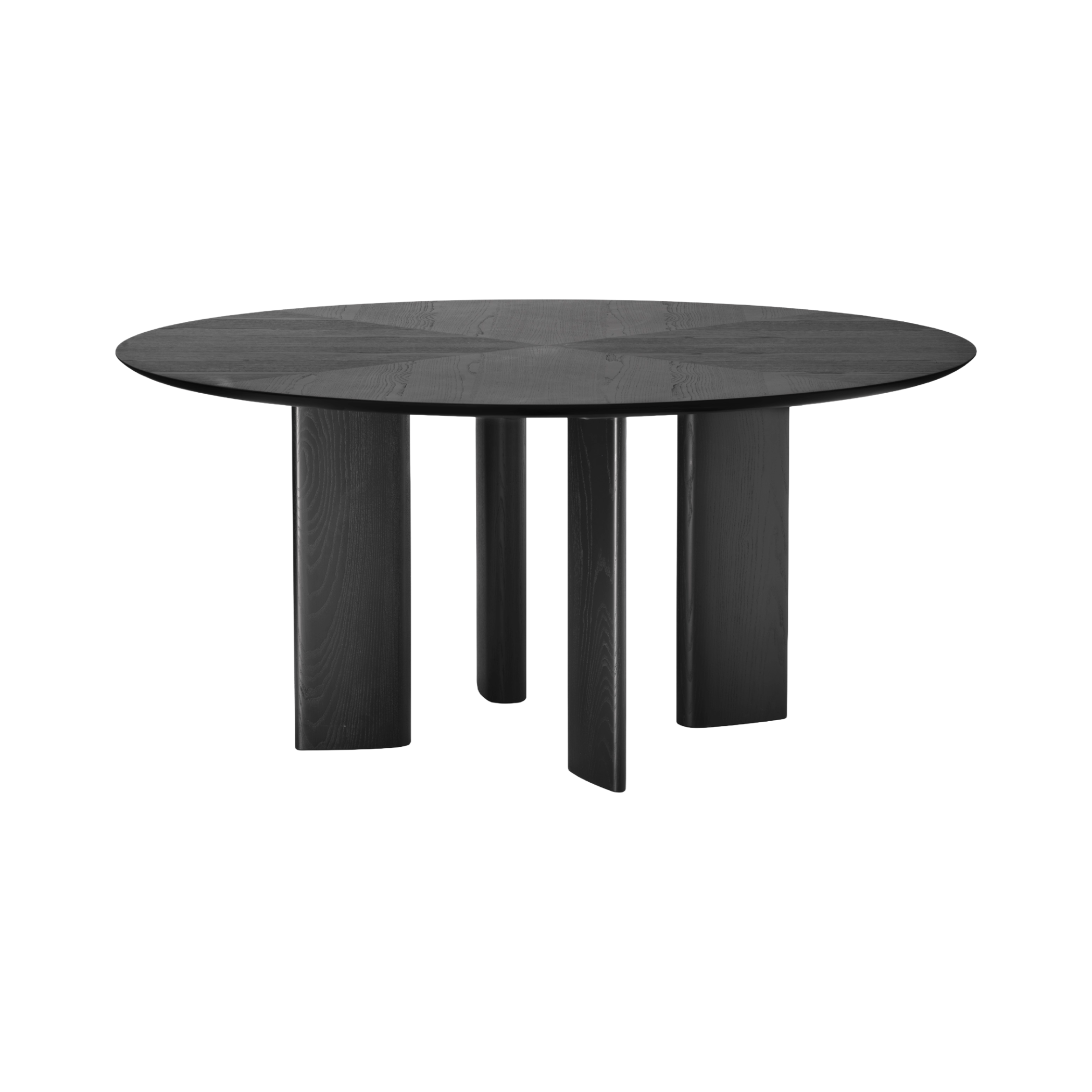 Round table SANDY black top with black base