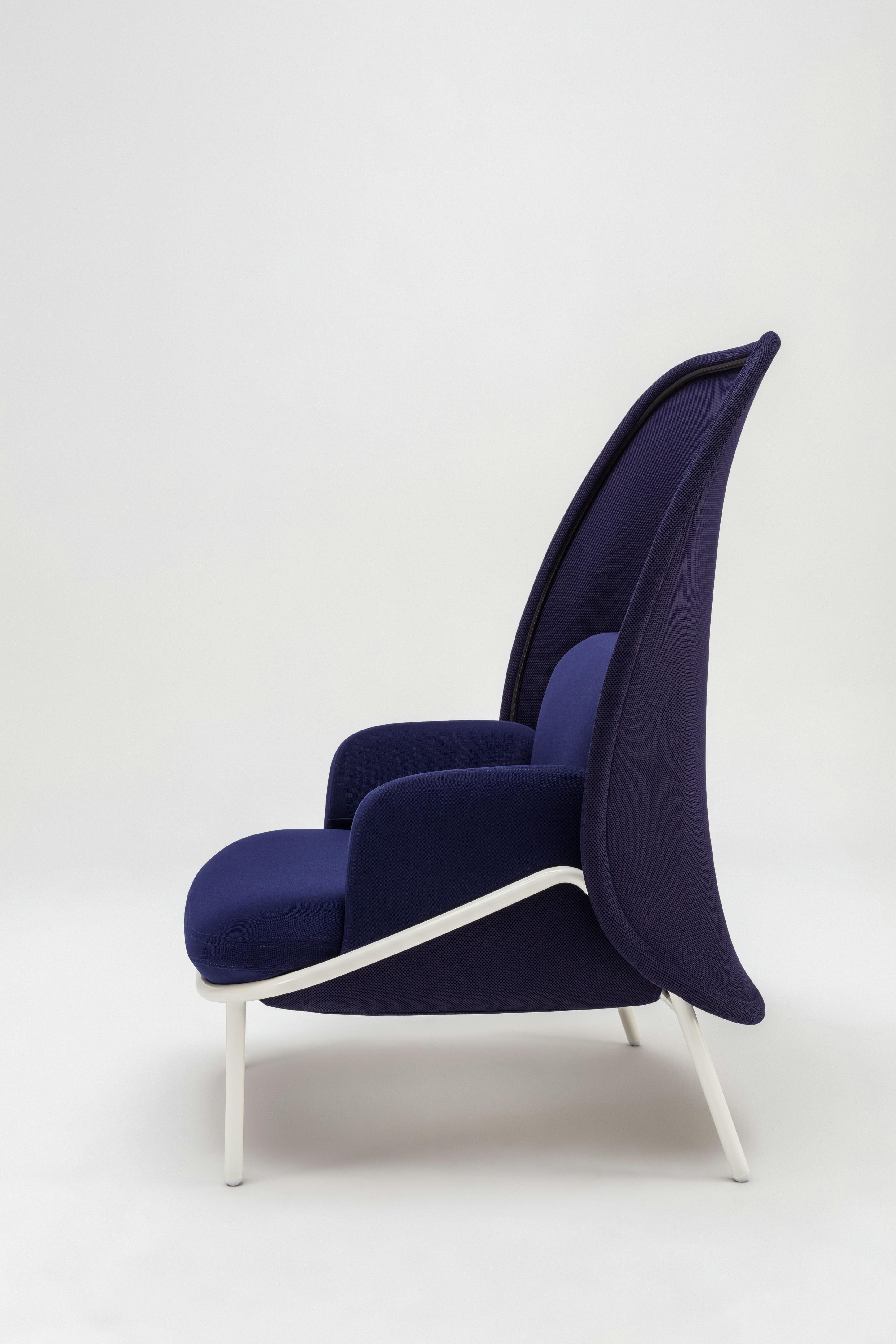 Mesh armchair navy blue