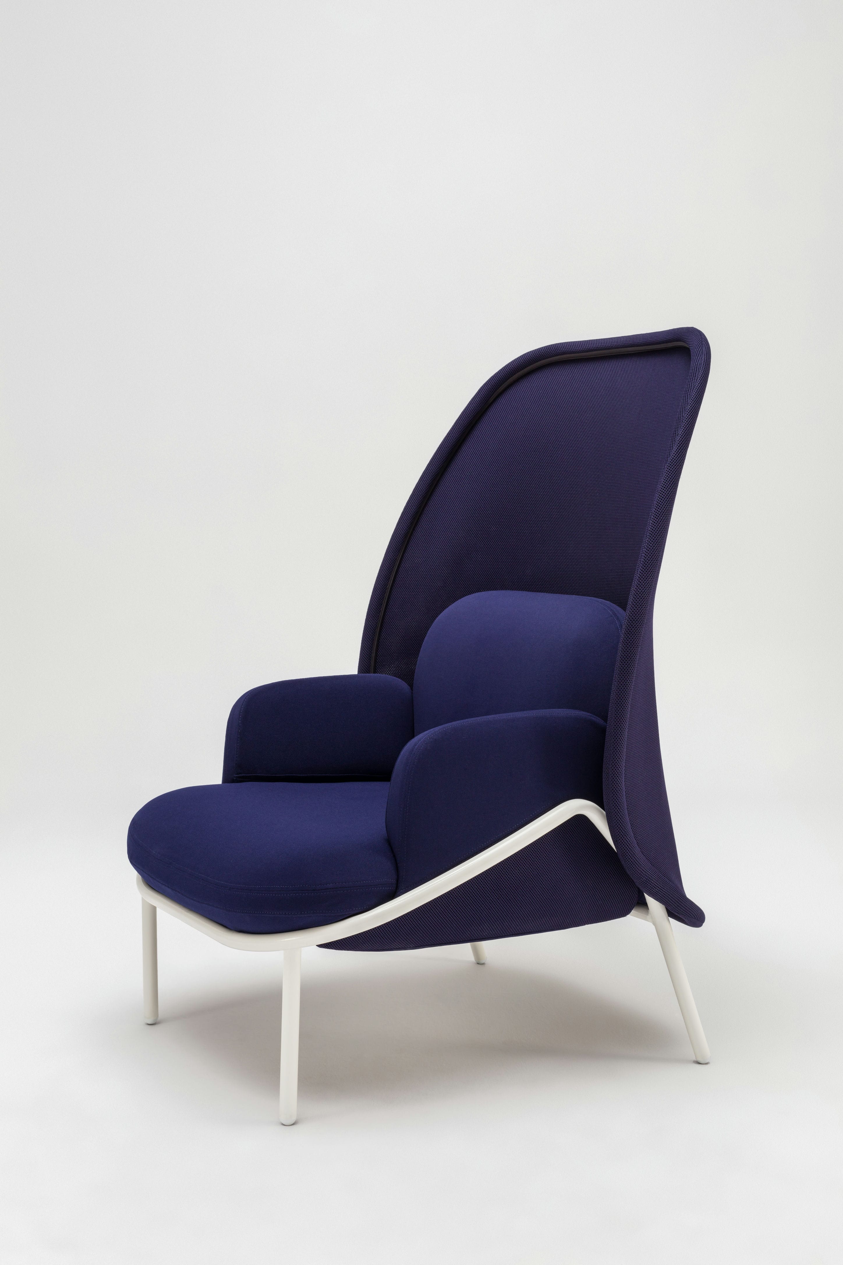 Mesh armchair navy blue