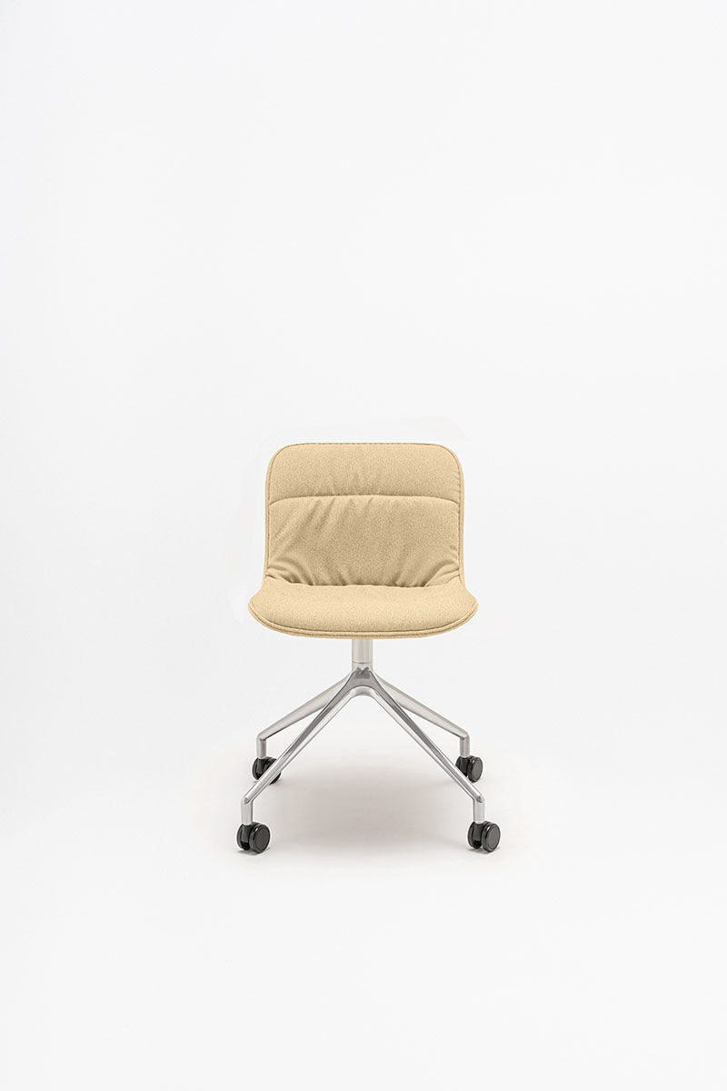 Krzesło obrotowe BALTIC 2 SOFT DUO aluminium polerowane – styl minimalistyczny