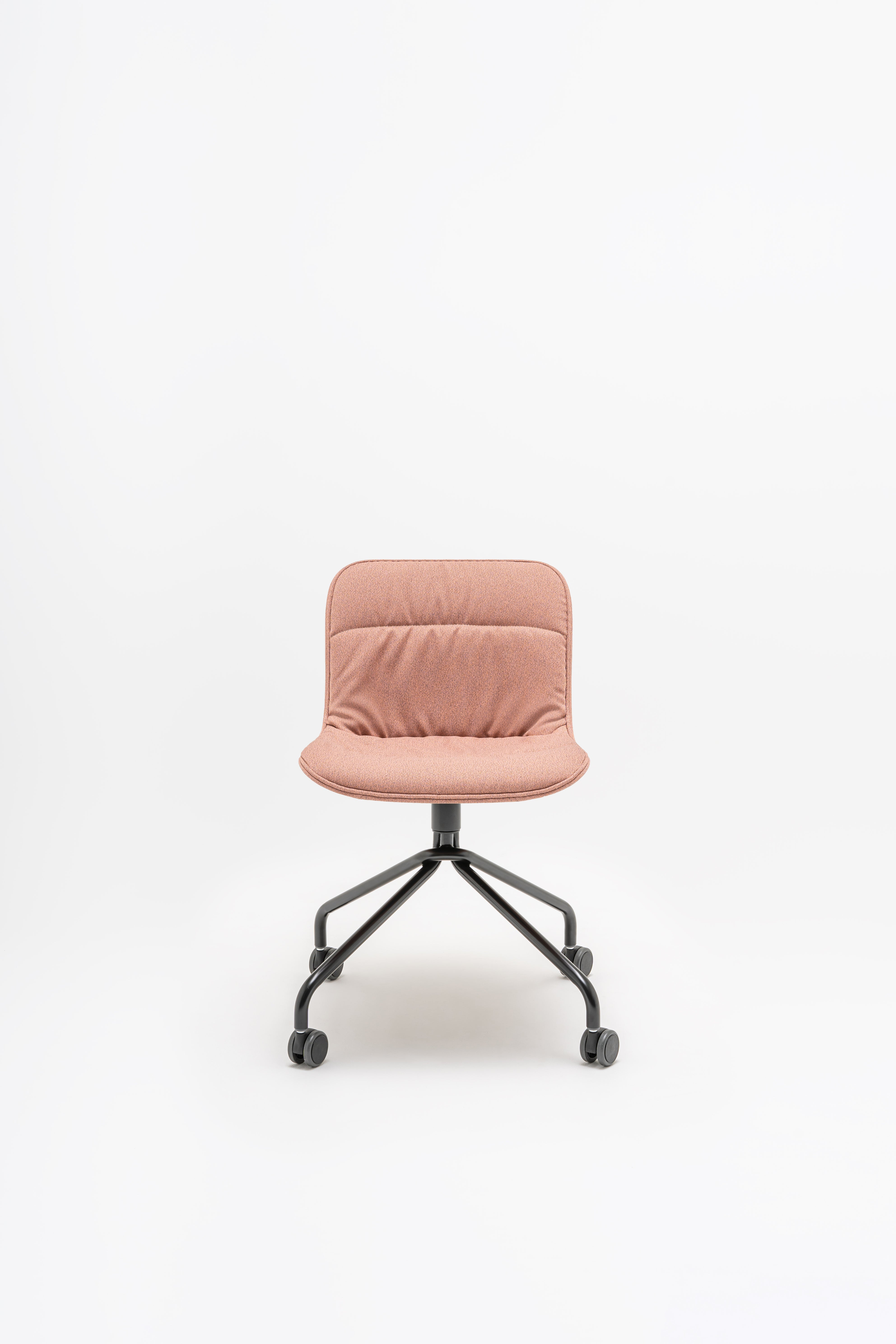 Swivel chair Baltic 2 soft duo metal base with wheels to a soft surface