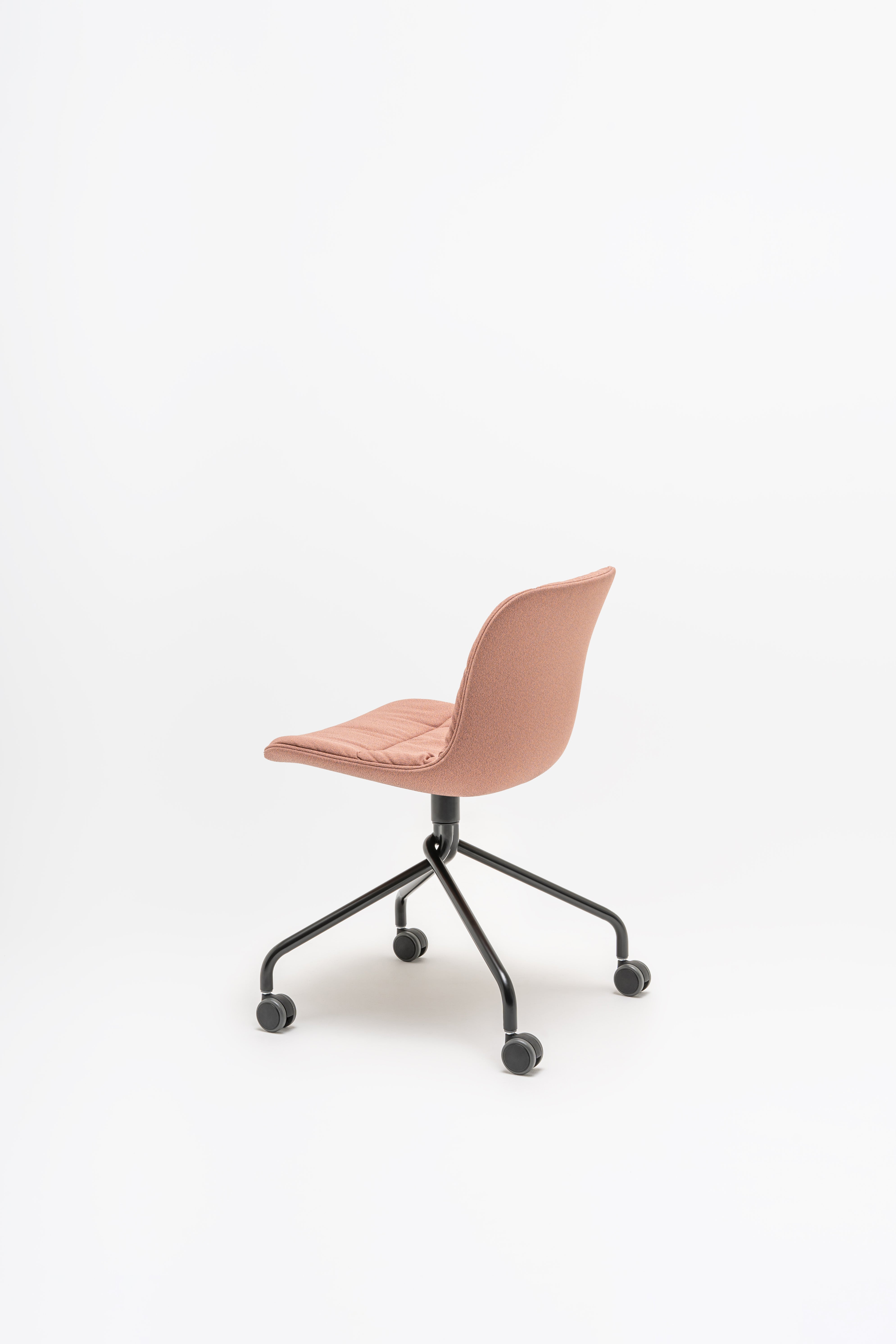 Swivel chair Baltic 2 soft duo metal base with wheels to a soft surface