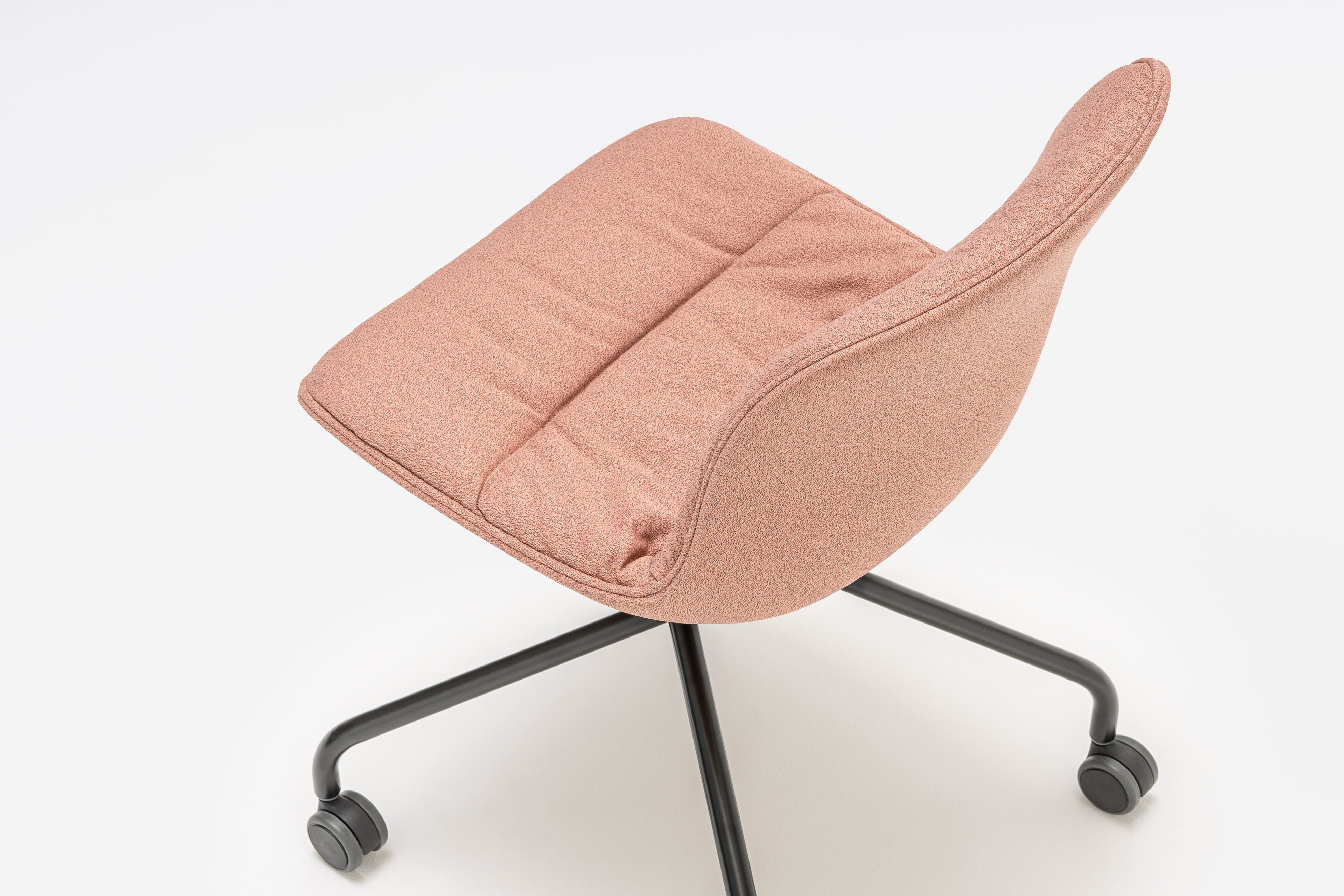 Swivel chair Baltic 2 soft duo metal base with wheels to a soft surface