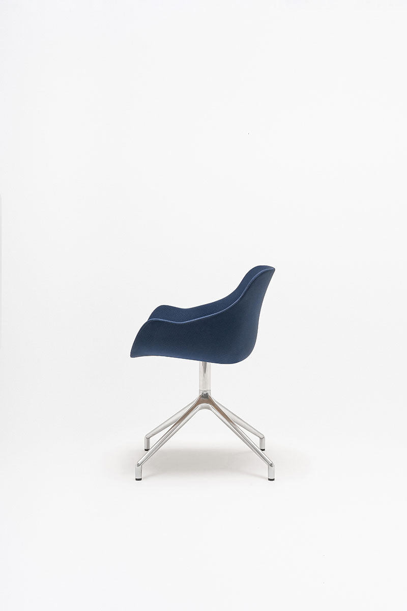 Krzesło obrotowe BALTIC CLASSIC aluminium polerowane – styl minimalistyczny