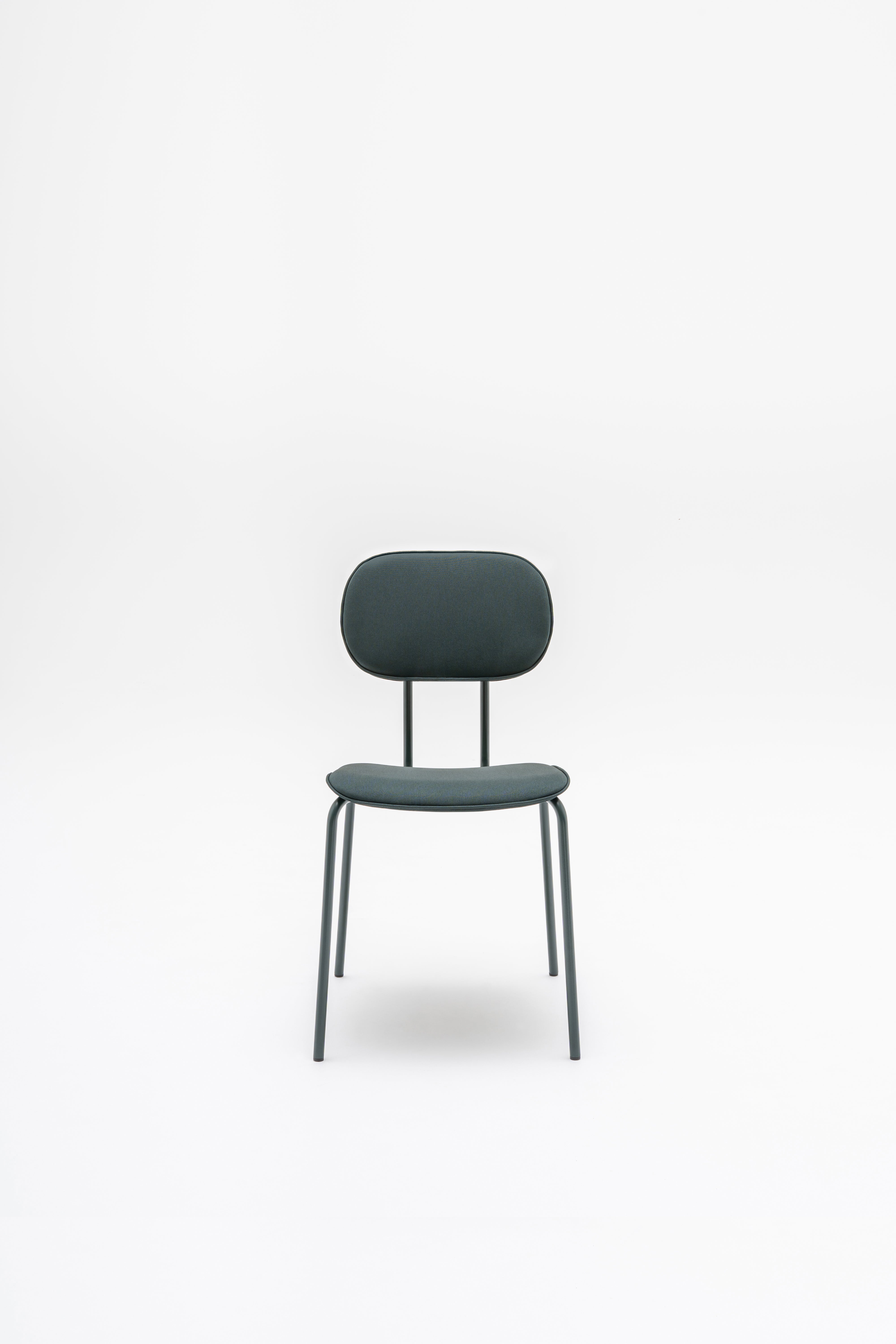 New school upholstered chair metal base