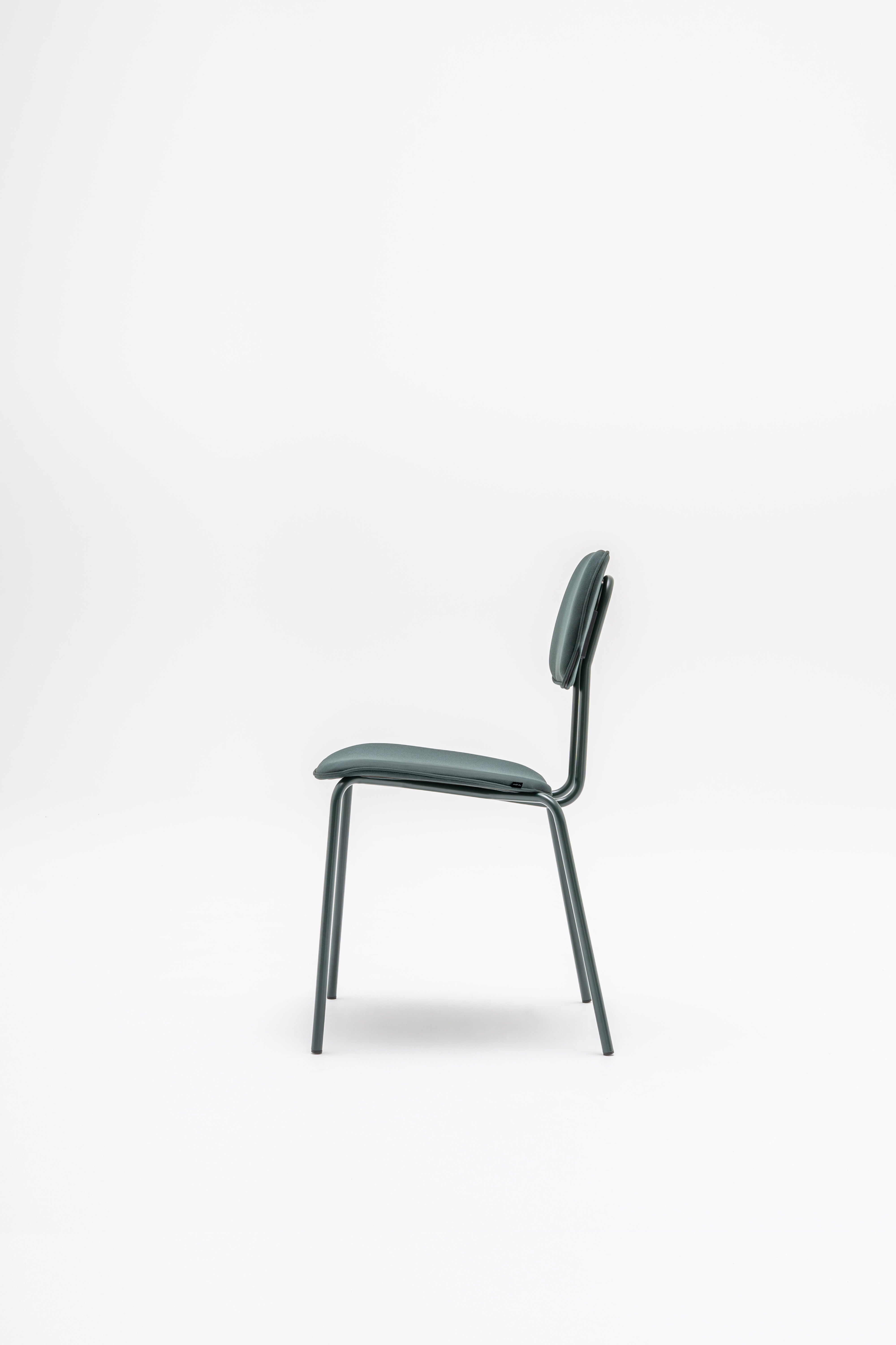 New school upholstered chair metal base