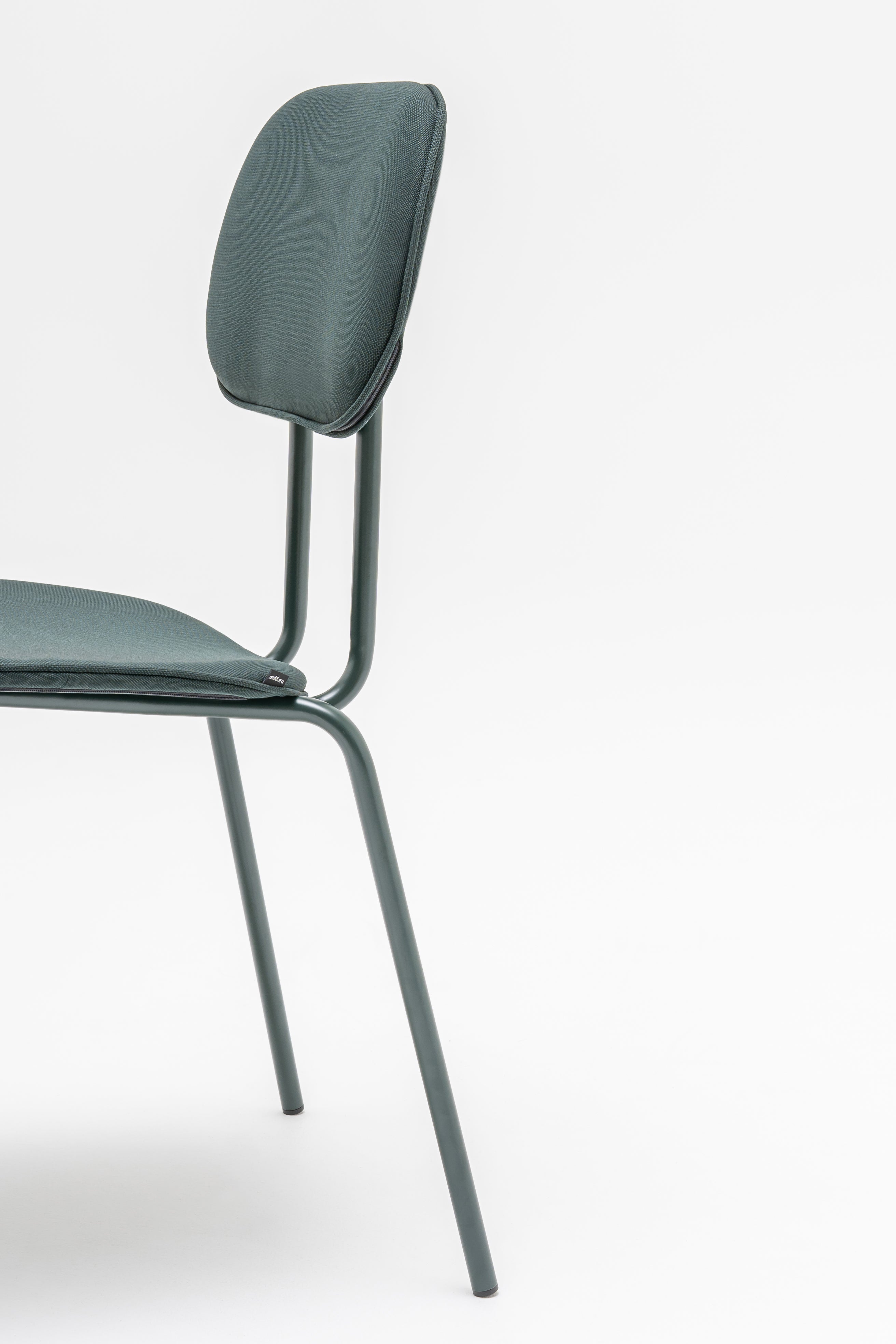 New school upholstered chair metal base