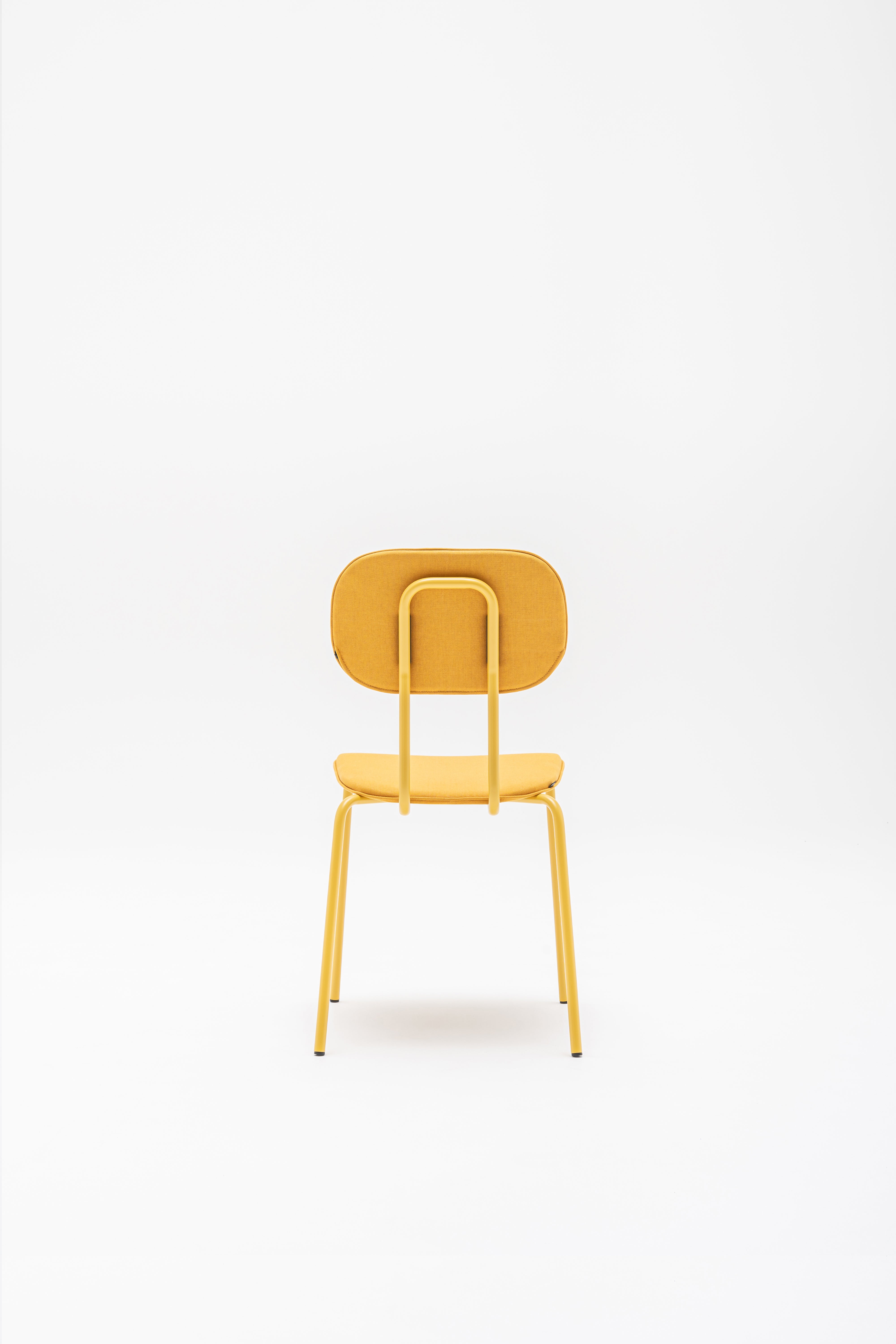 New school upholstered chair metal base