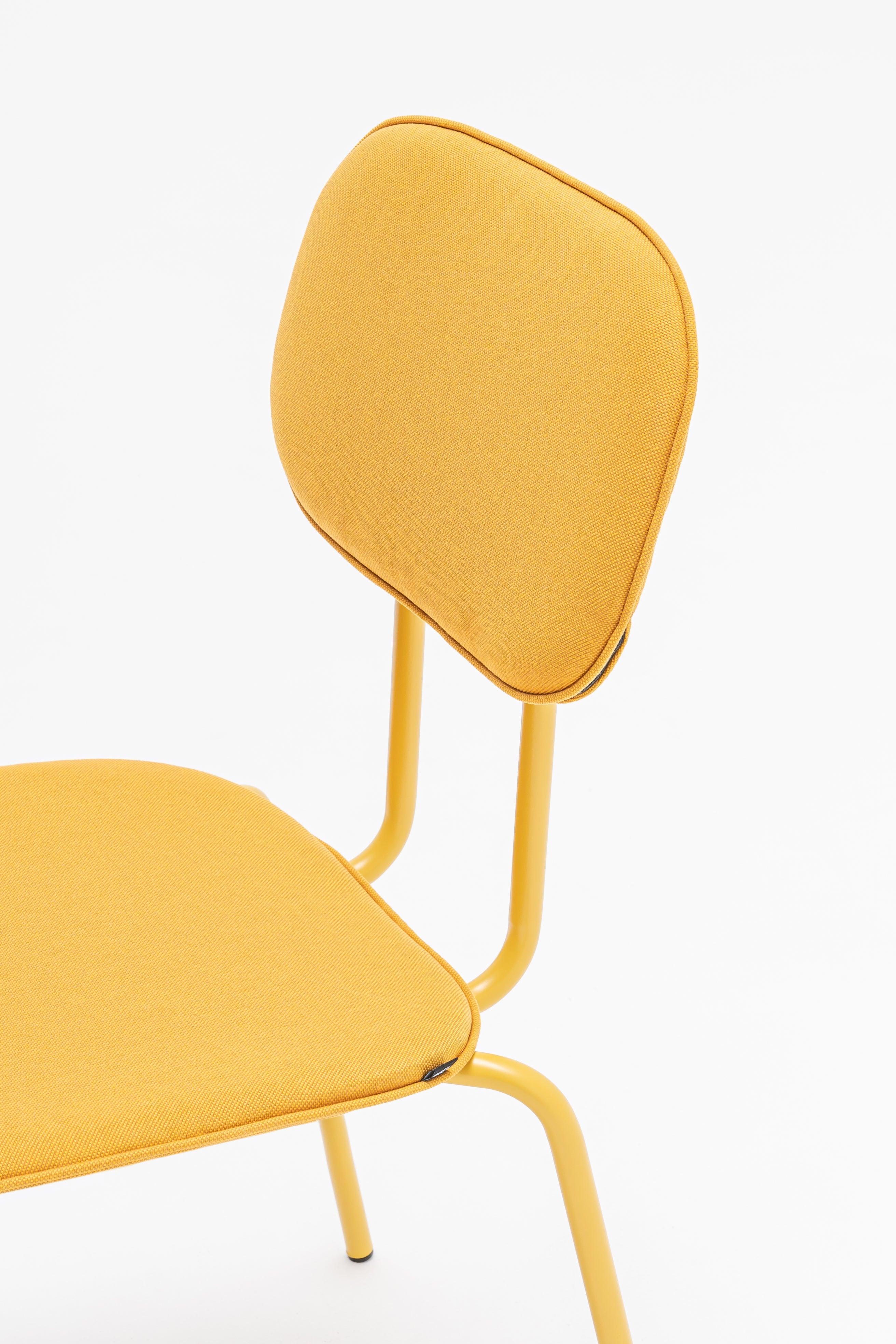 New school upholstered chair metal base