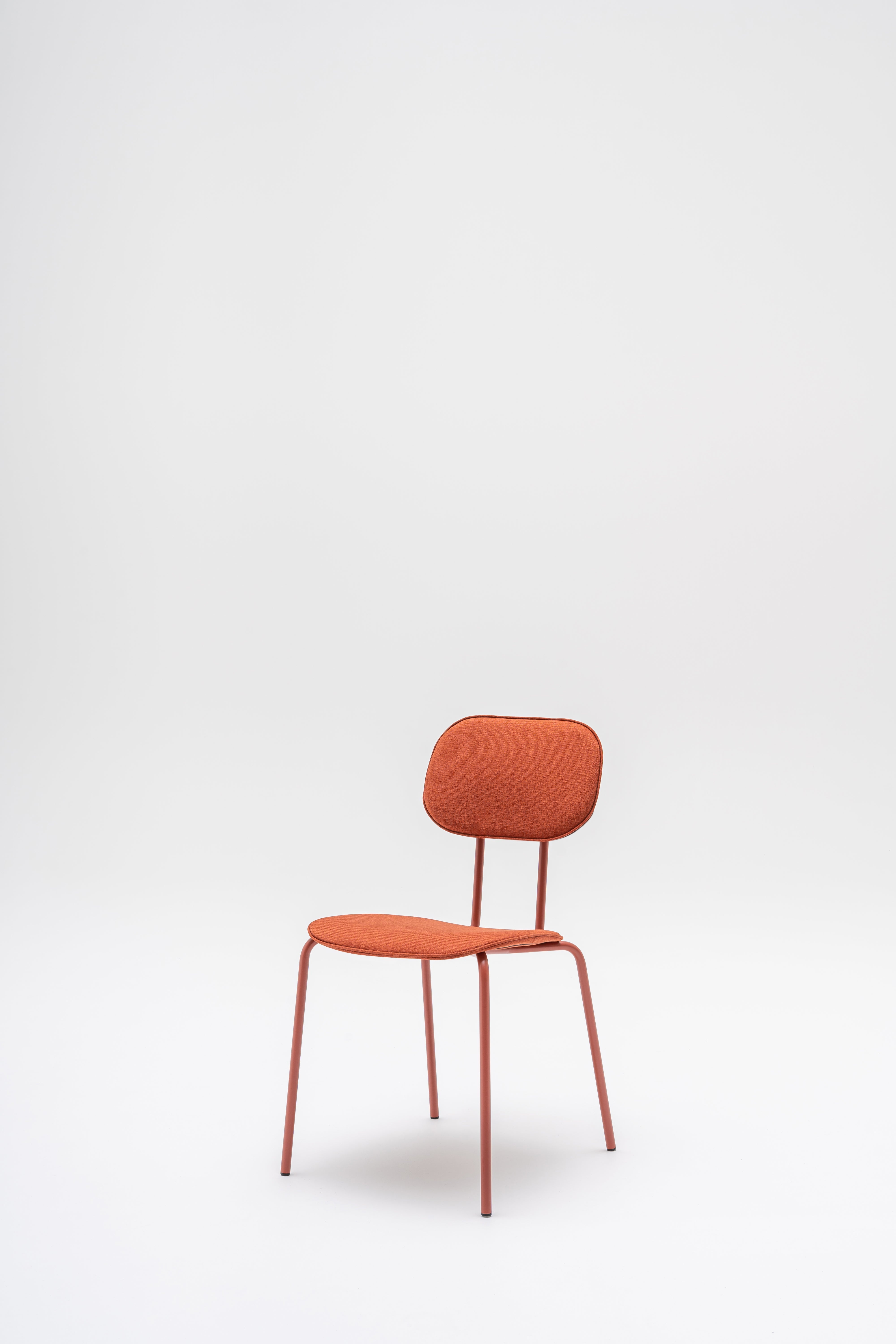 New school upholstered chair metal base