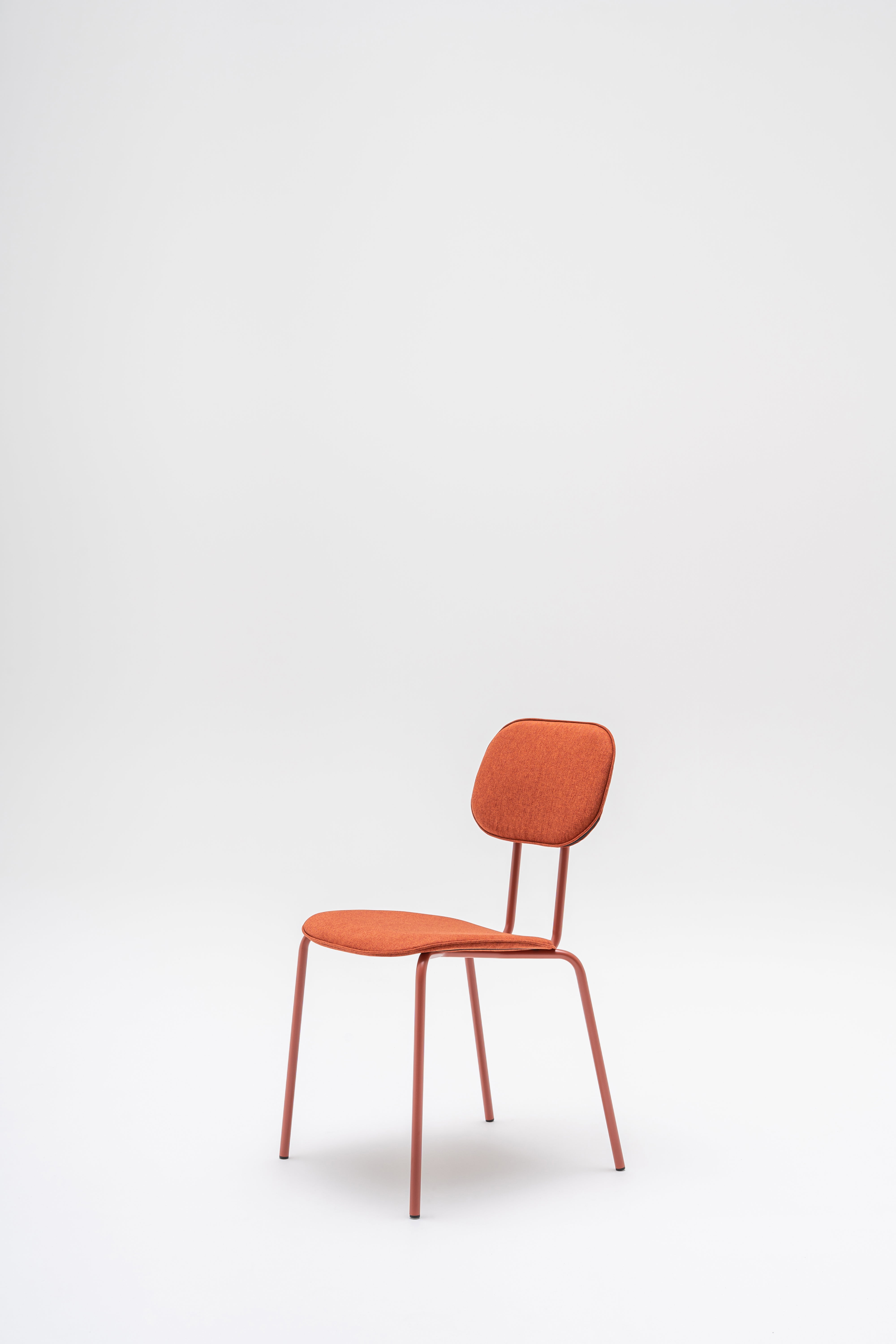 New school upholstered chair metal base