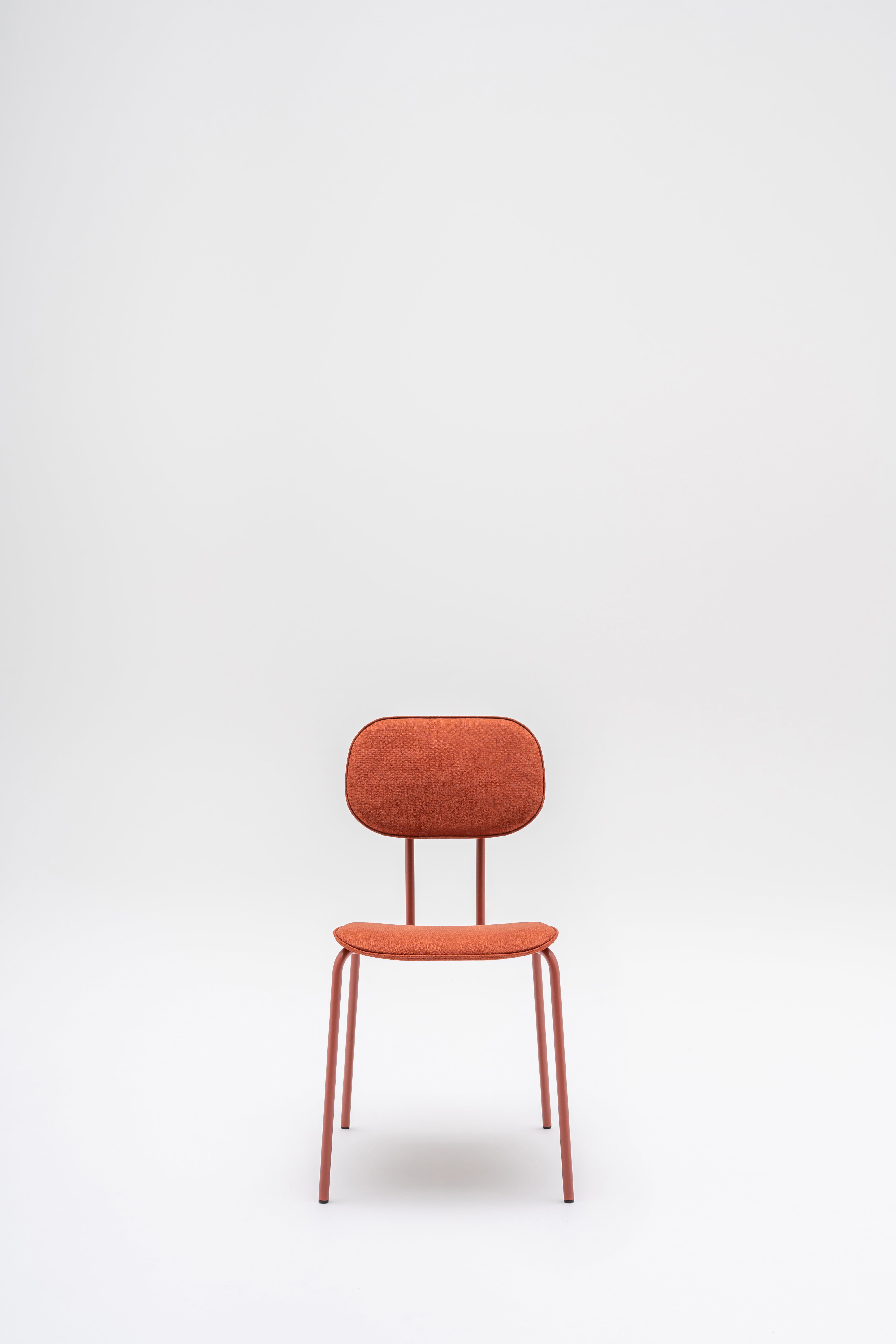 New school upholstered chair metal base