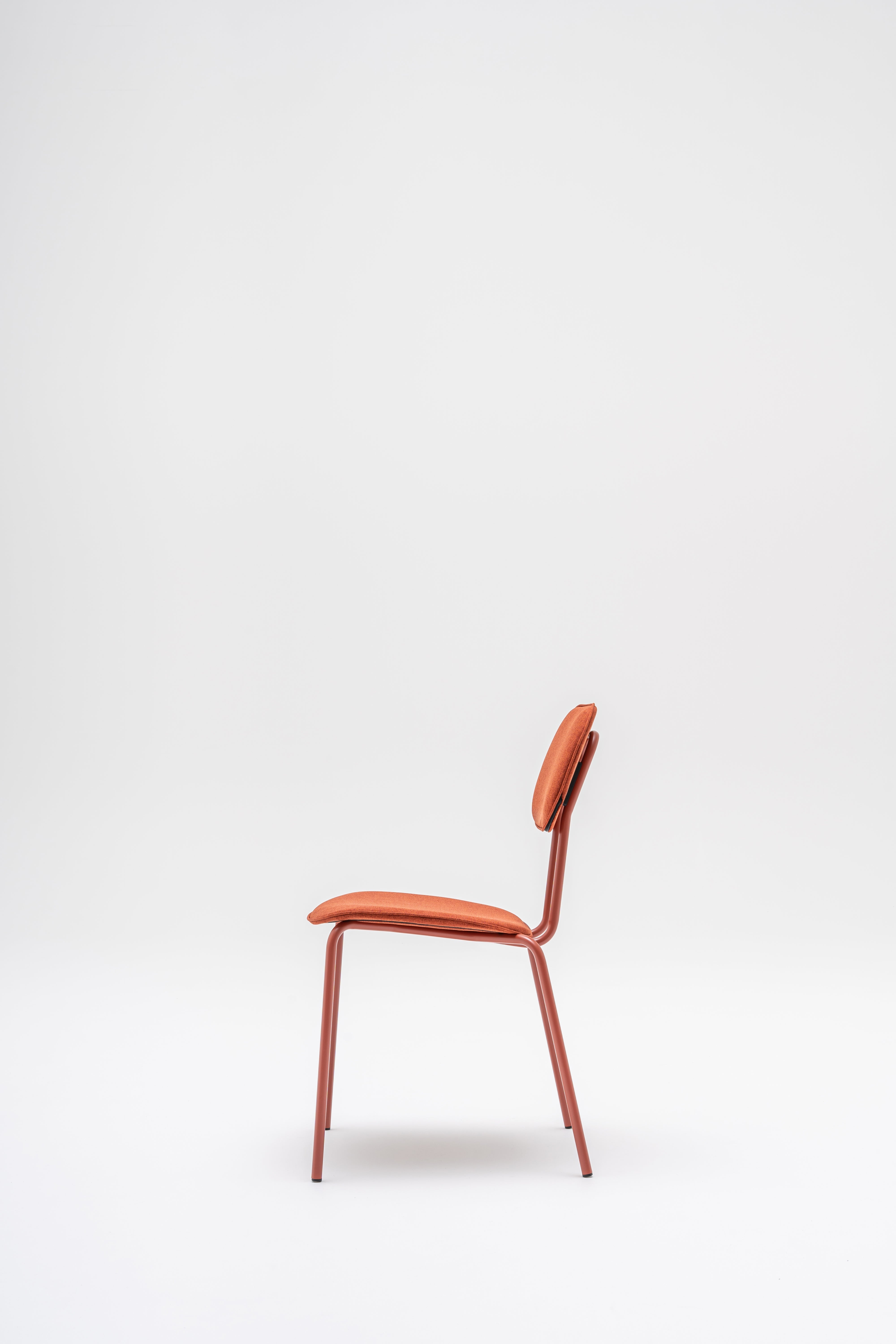 New school upholstered chair metal base