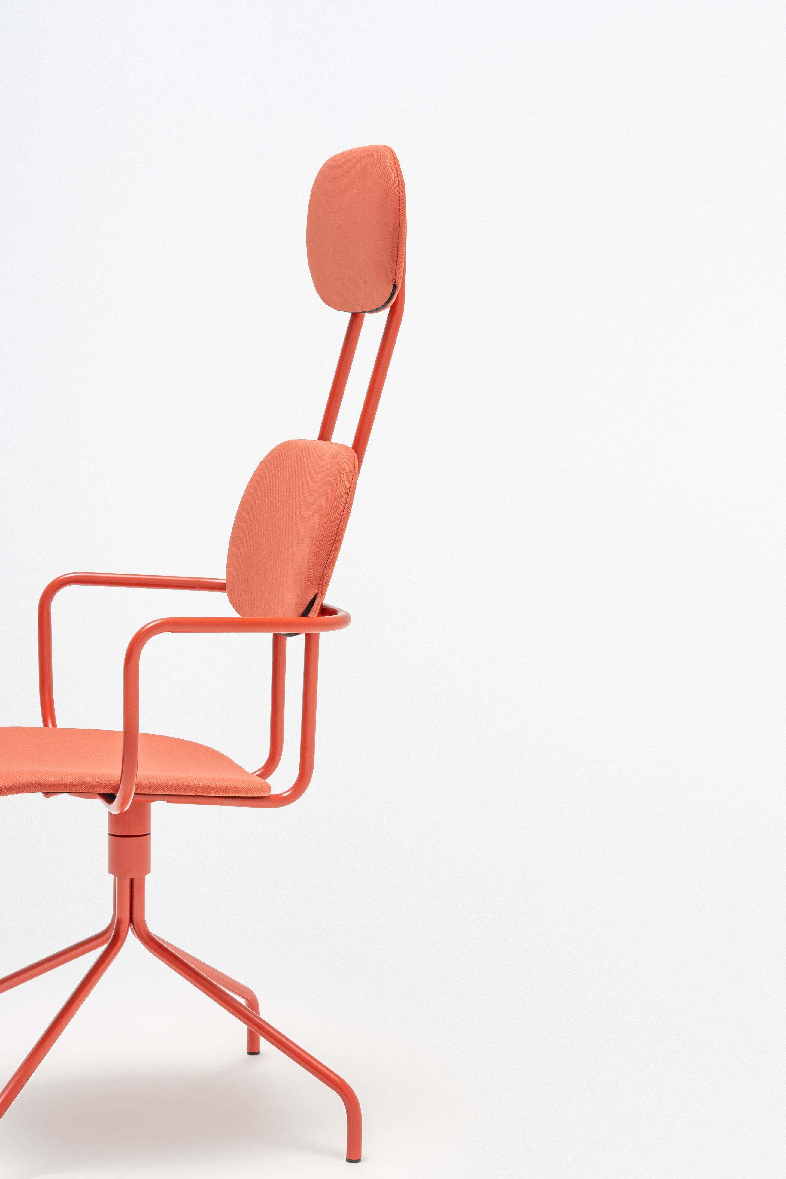 Rotary chair with new school headrest Upholstered