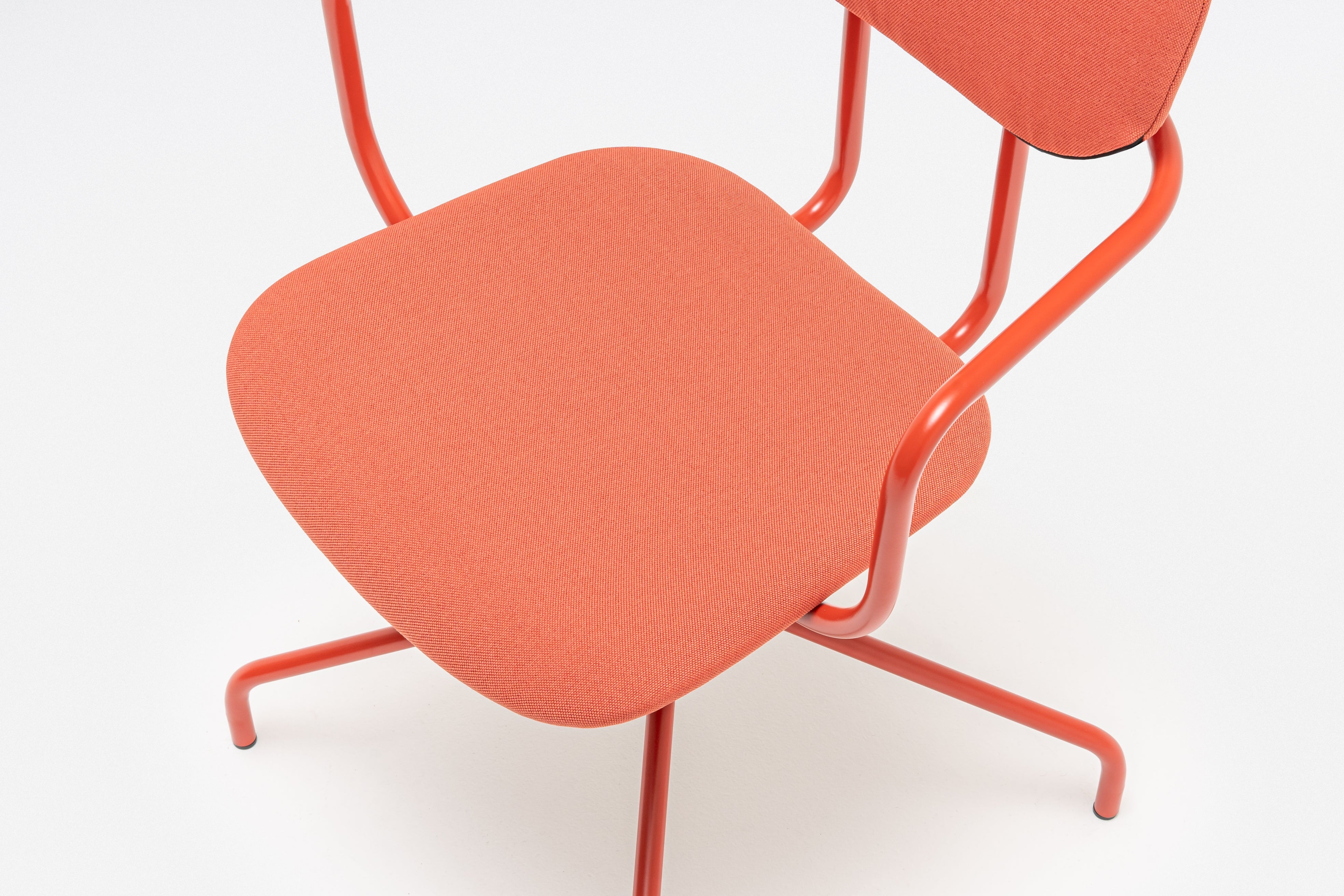 Rotary chair with new school headrest Upholstered