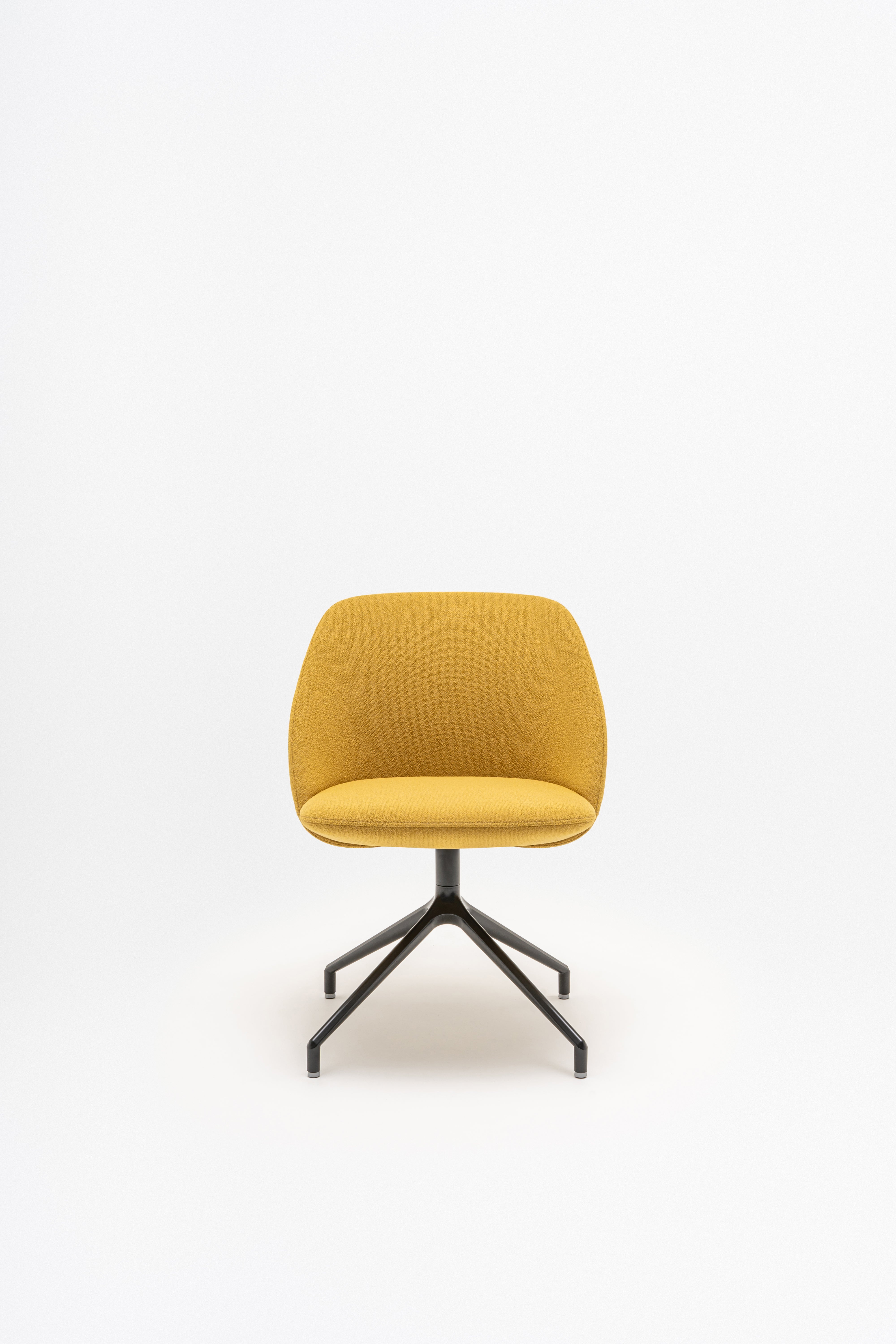 Křeslo s otočným mechanismem a nízkým opěradlem PARALEL s kovovou základnou