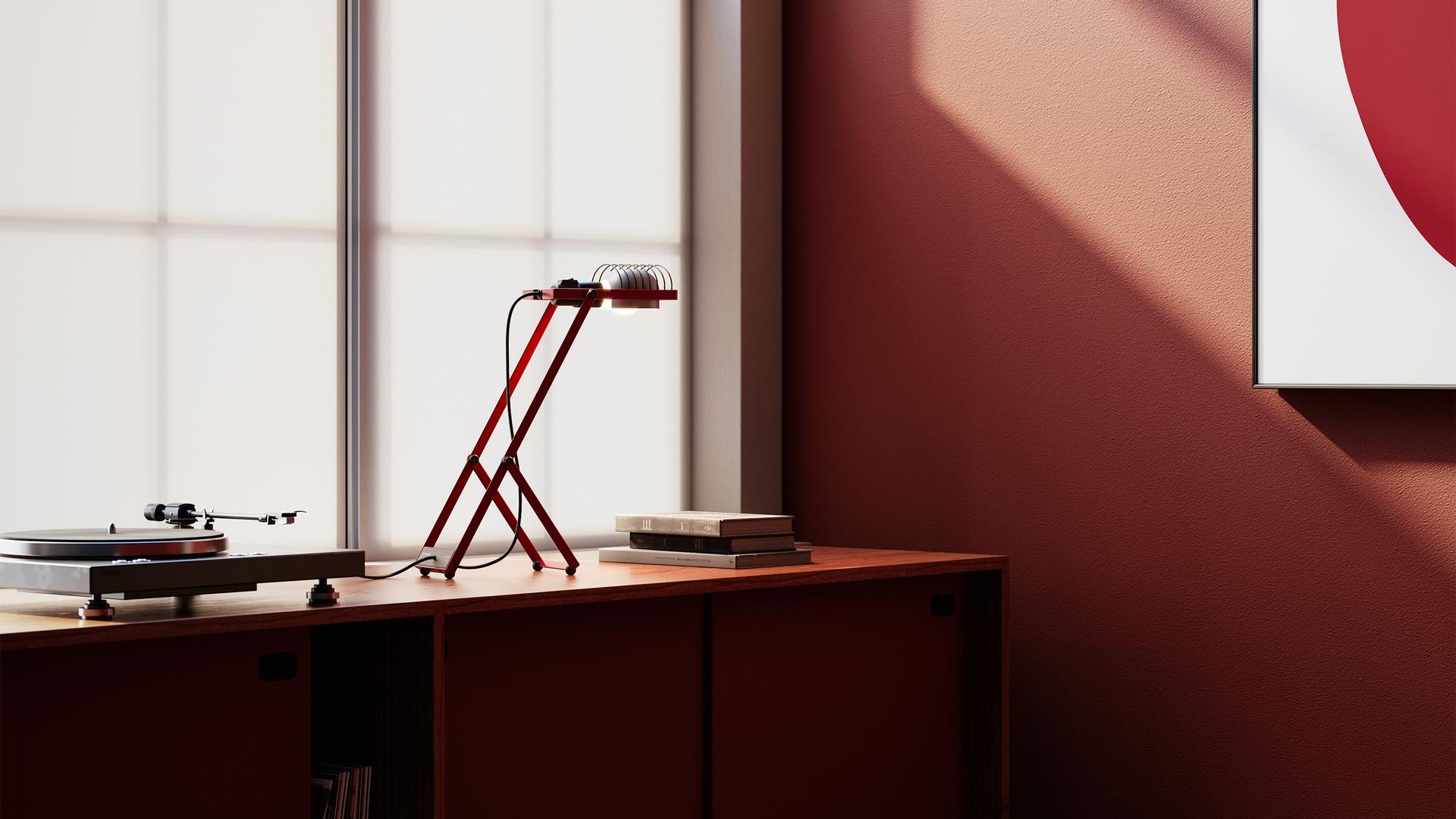 Adjustable Desk Lamp SINTESI Red