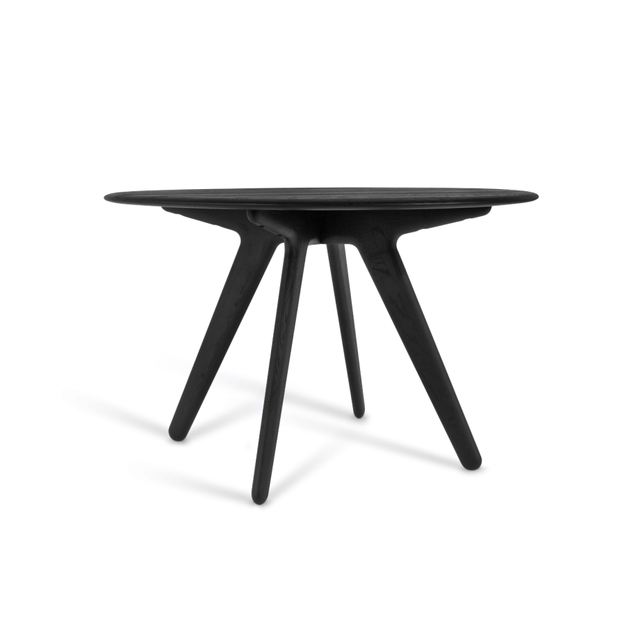 Kulatý stůl SLAB černé dubové dřevo