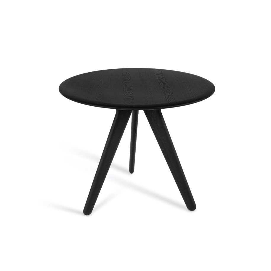 Kulatý stůl SLAB černé dubové dřevo