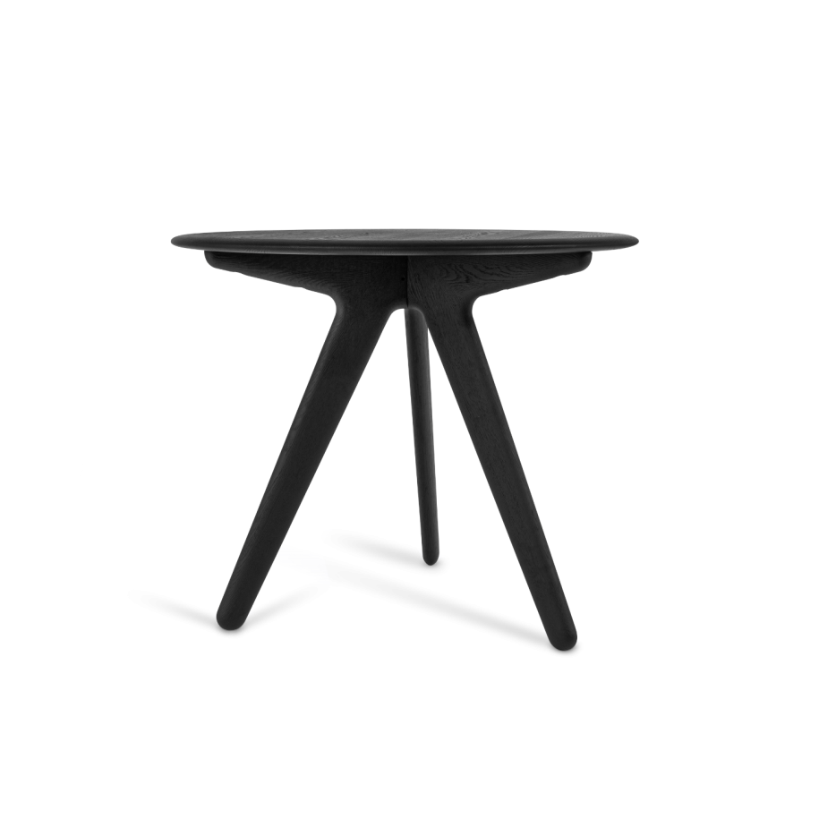 Kulatý stůl SLAB černé dubové dřevo